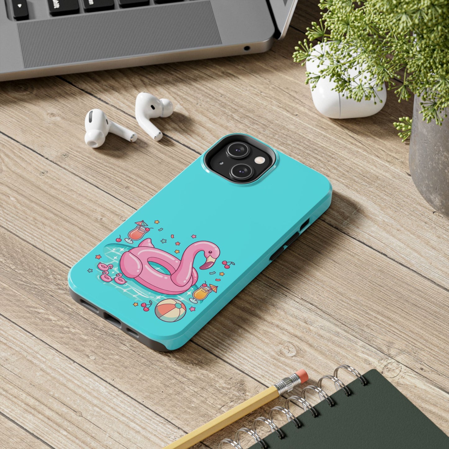 Flamingo Pool Party iPhone Case