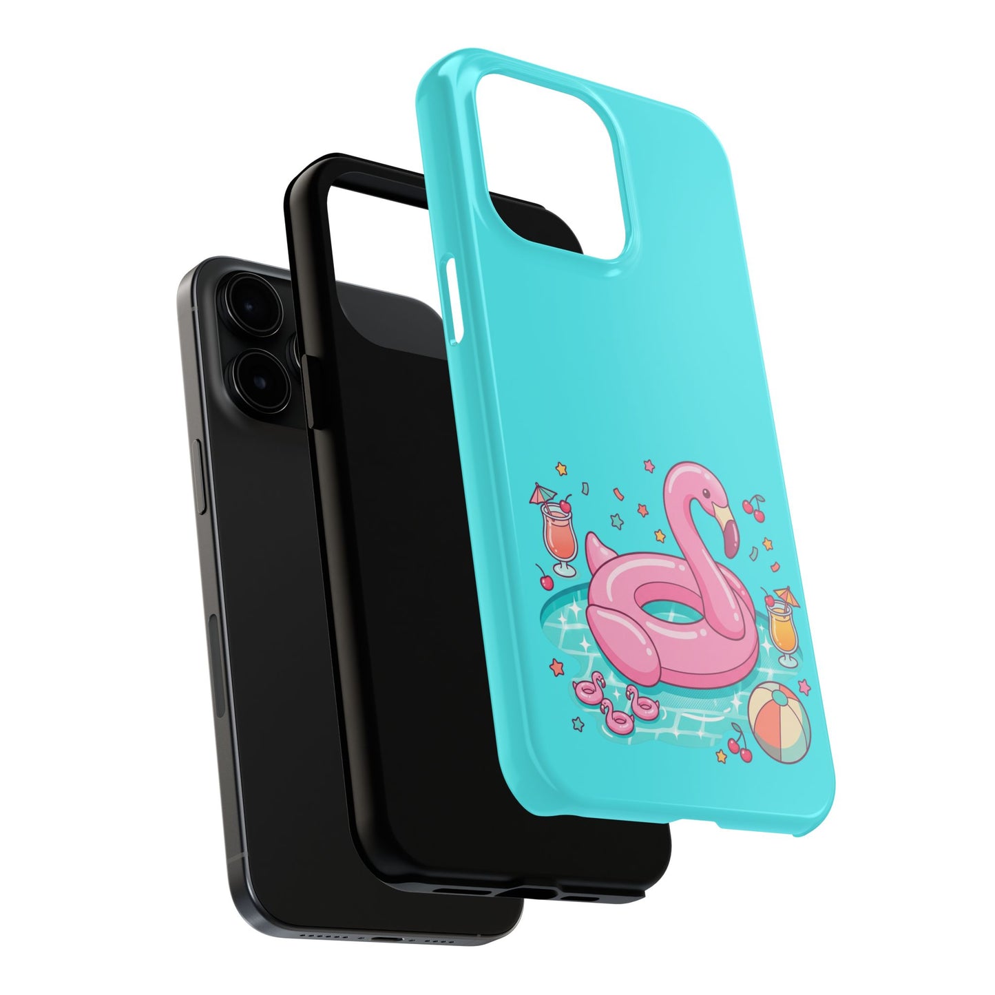 Flamingo Pool Party iPhone Case