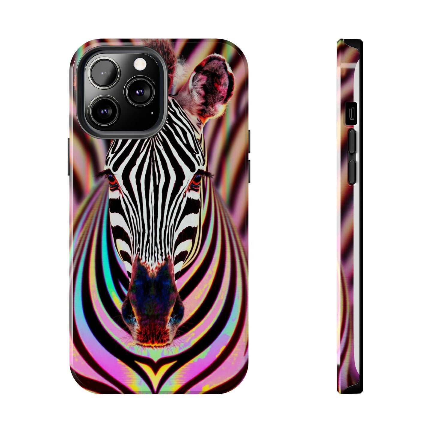Vibrant Zebra Tough Phone Case - Unique Animal Design for Wild Spirit