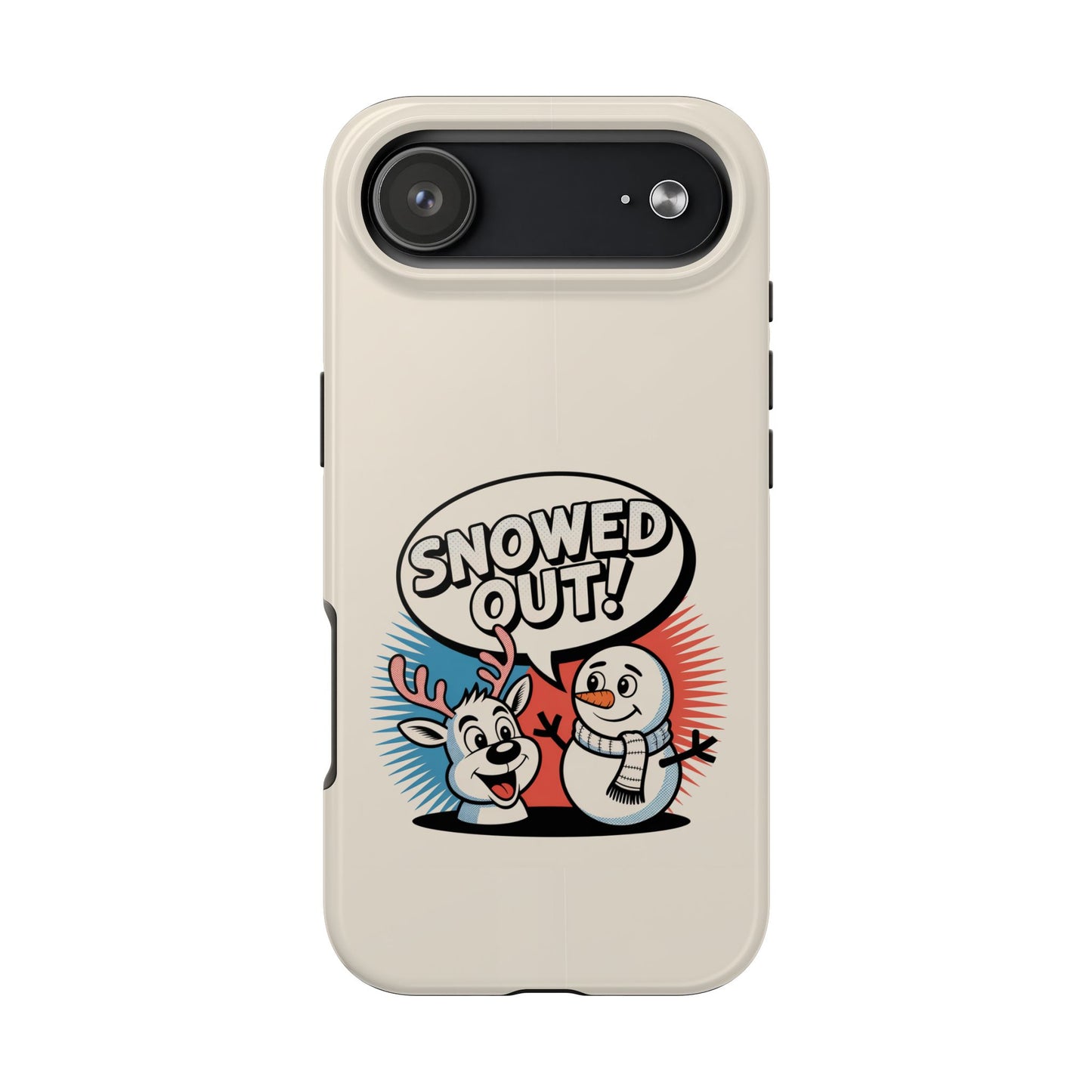 Snowman & Reindeer Tough Phone Case - Snowed Out Holiday Design
