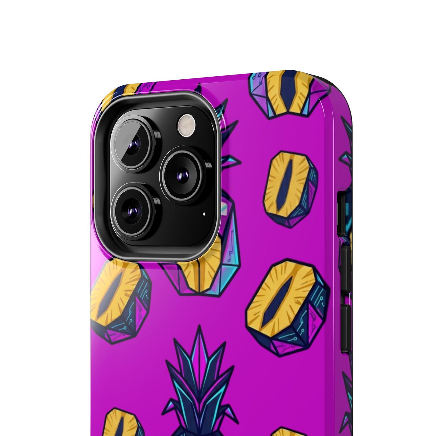 Cyberpunk Origami Pineapple iPhone Case