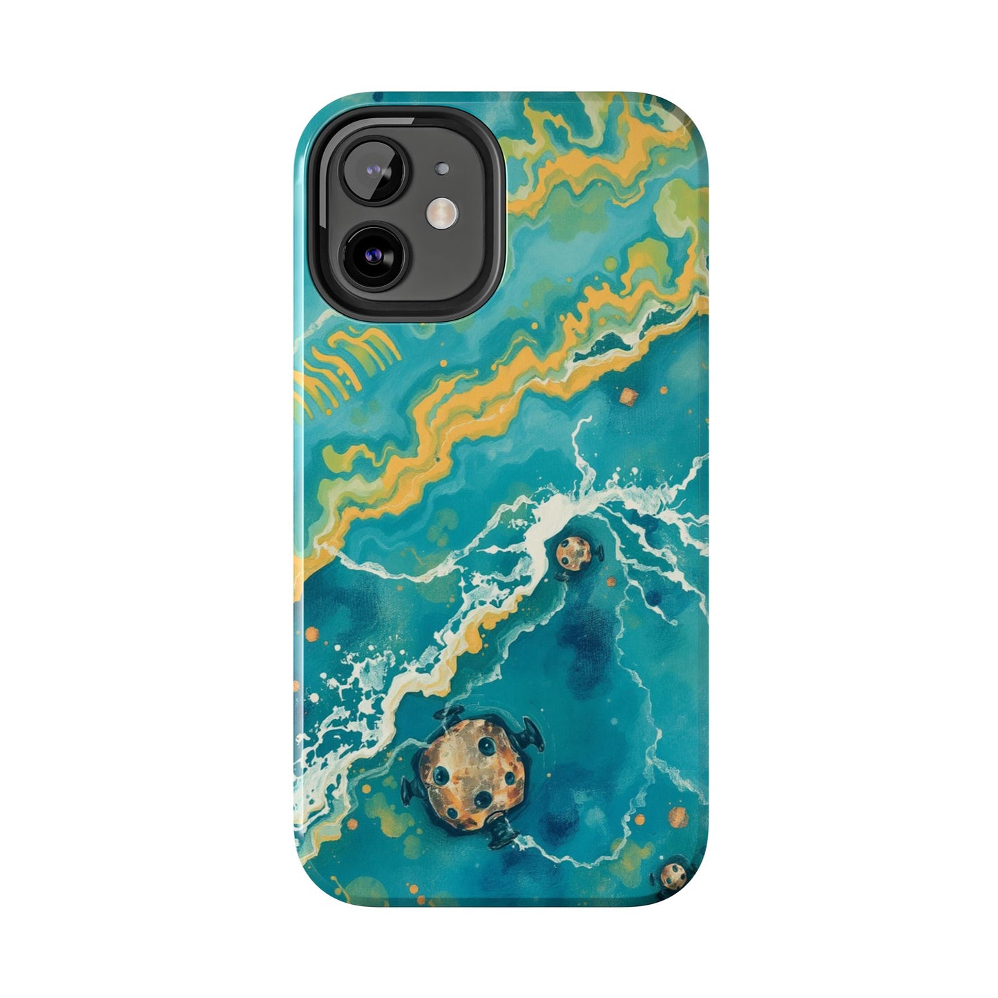Ocean Wave Tough Phone Case – Durable Protection with Abstract Art Design