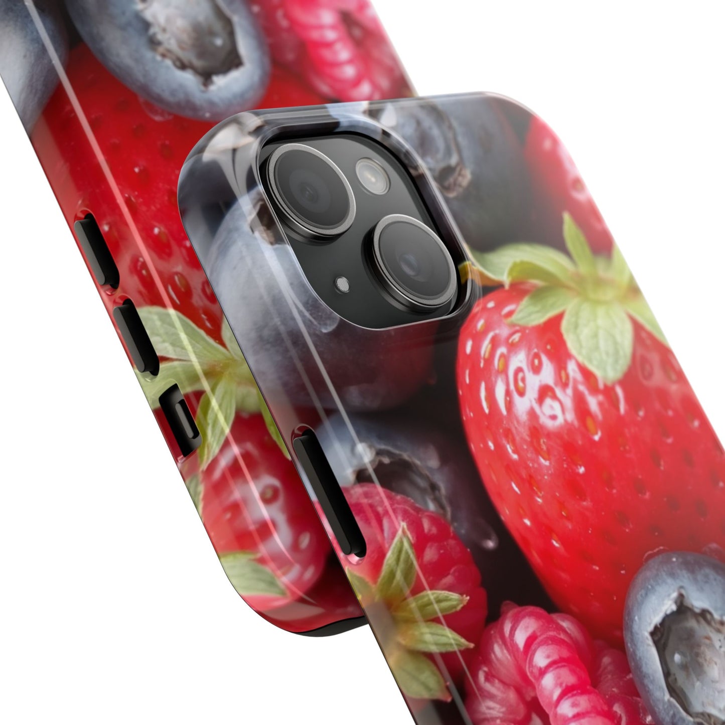 Fruit-Themed Tough Phone Case - Berry Burst Design