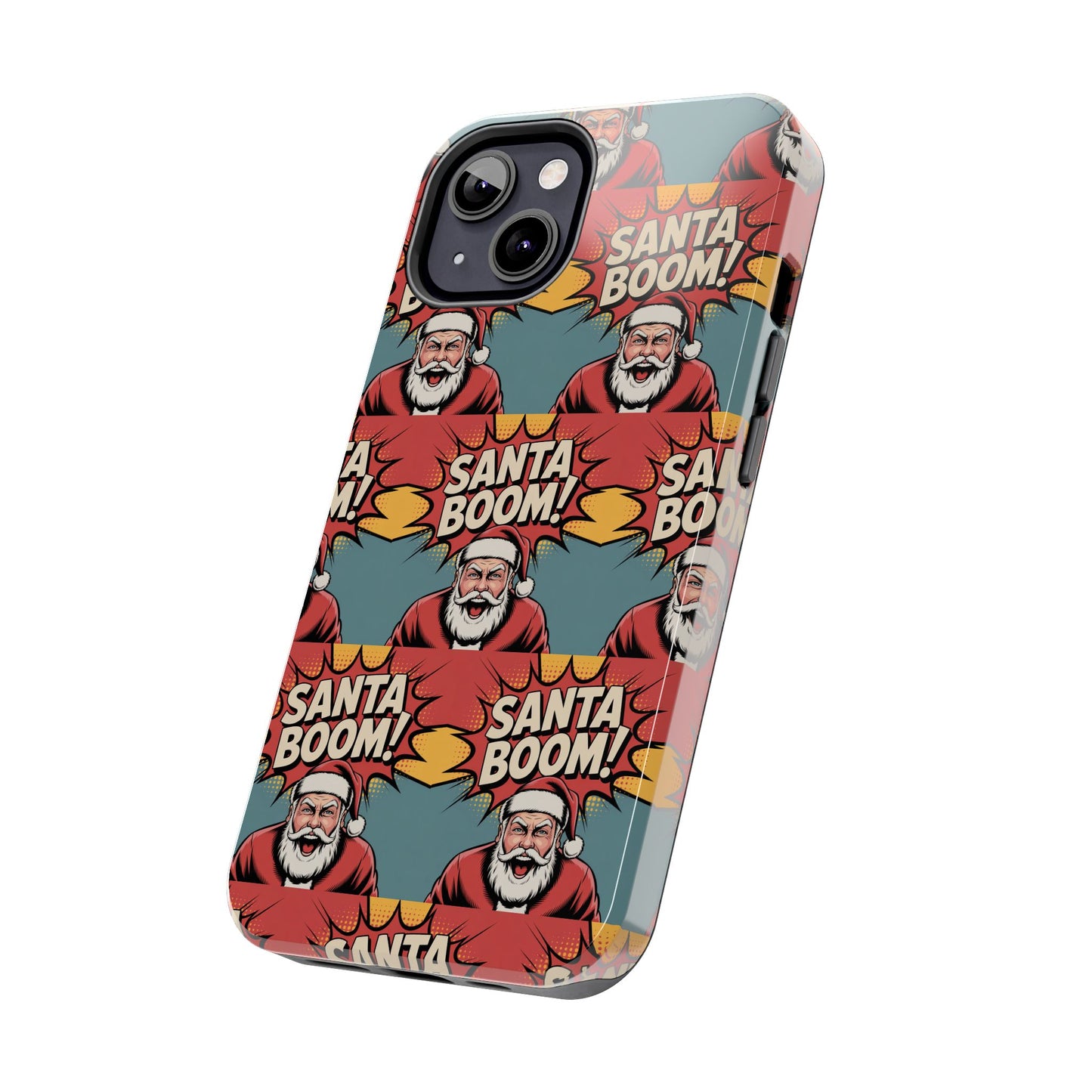 Festive Santa Boom Pattern Tough Phone Case