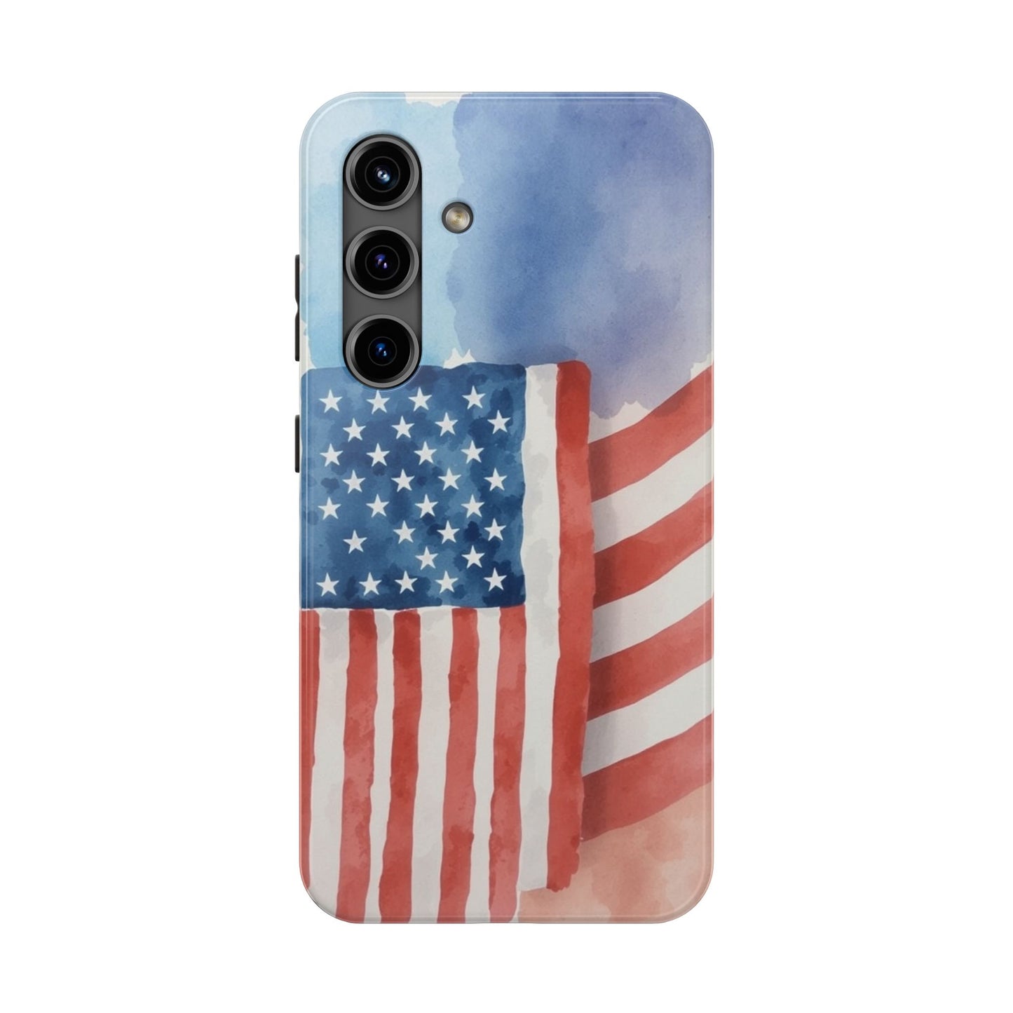 Abstract Watercolor American Flag Design - Tough Phone Case - for iPhone