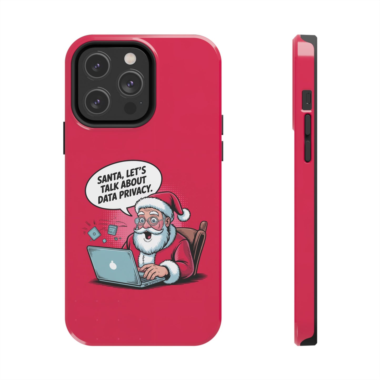 Santa Data Privacy Design Tough iPhone Case for Christmas