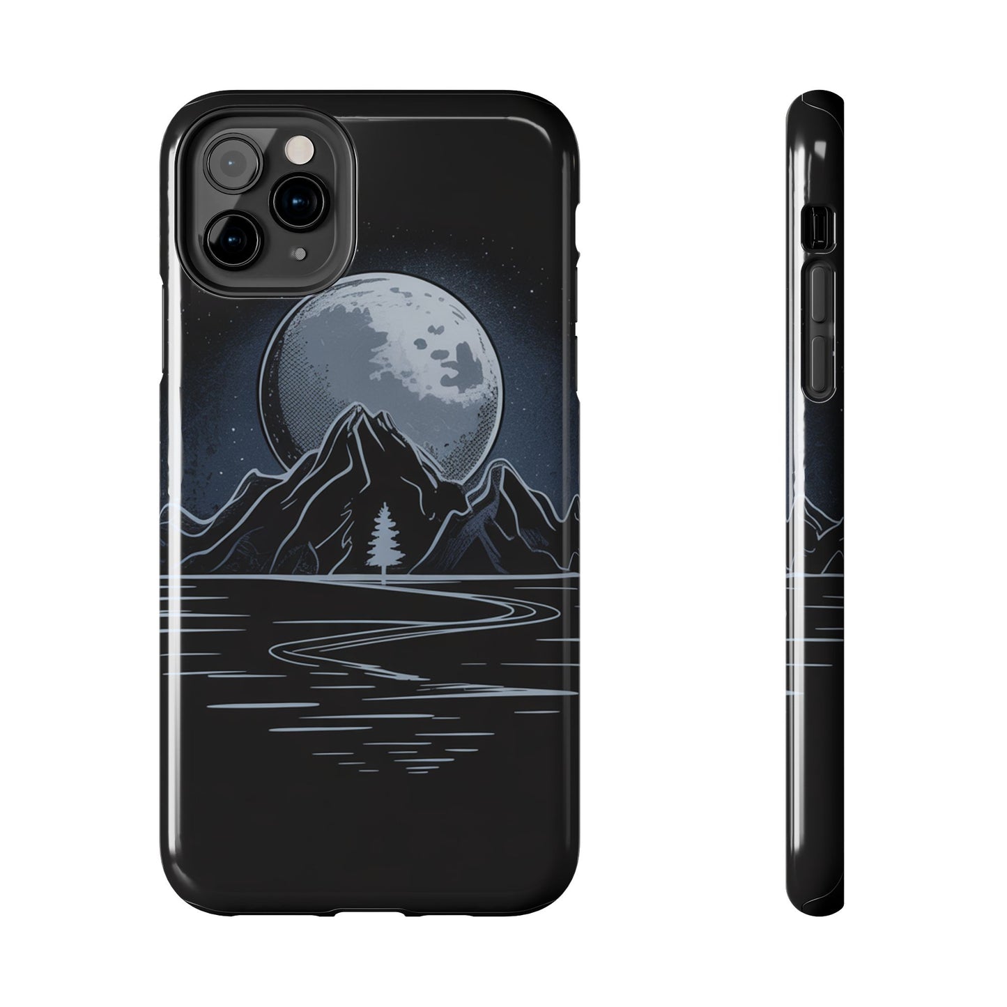 Moonlit Mountain Tough Phone Case Dark Fantasy