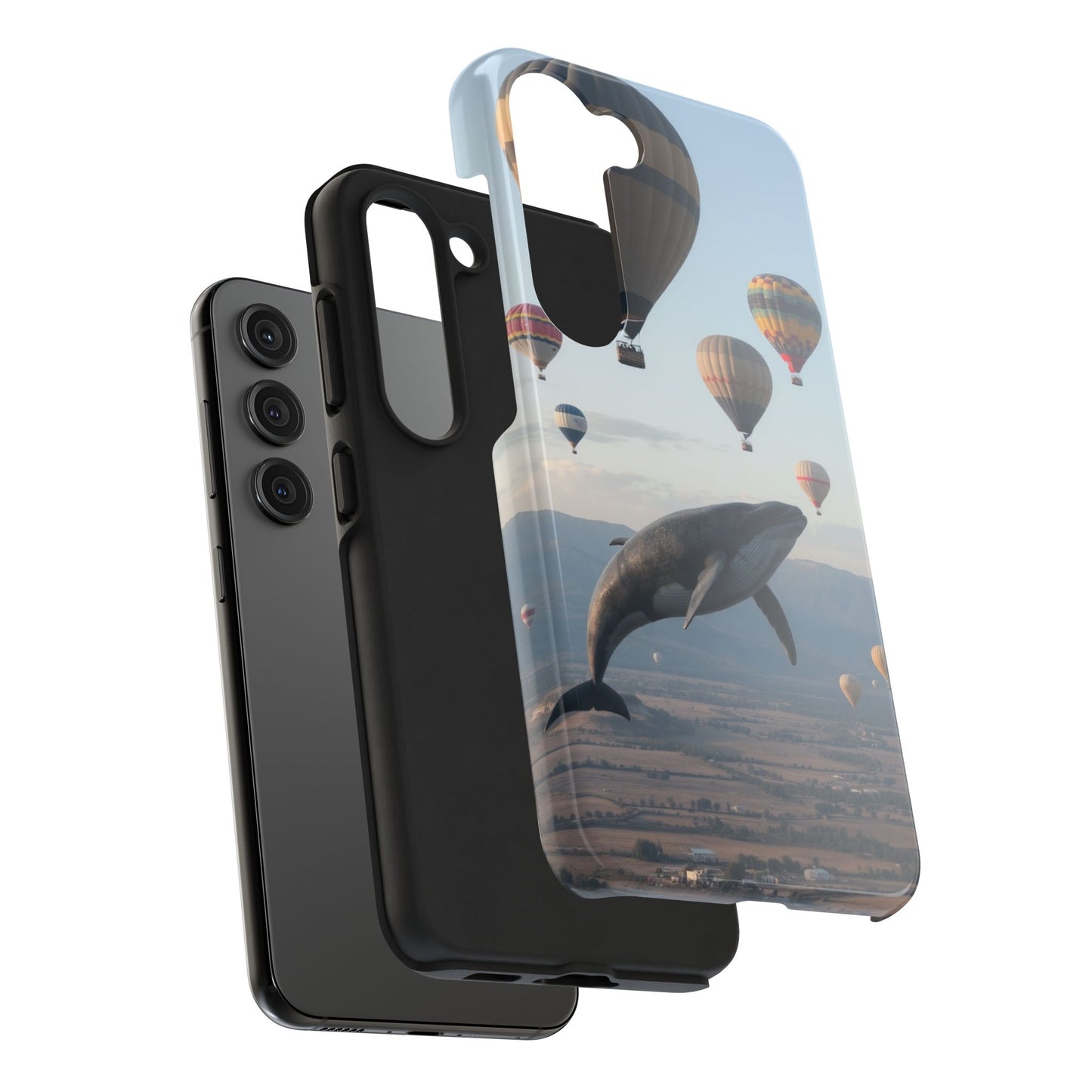 Whale Hot Air Balloon Tough Phone Case - Adventure & Nature Lovers