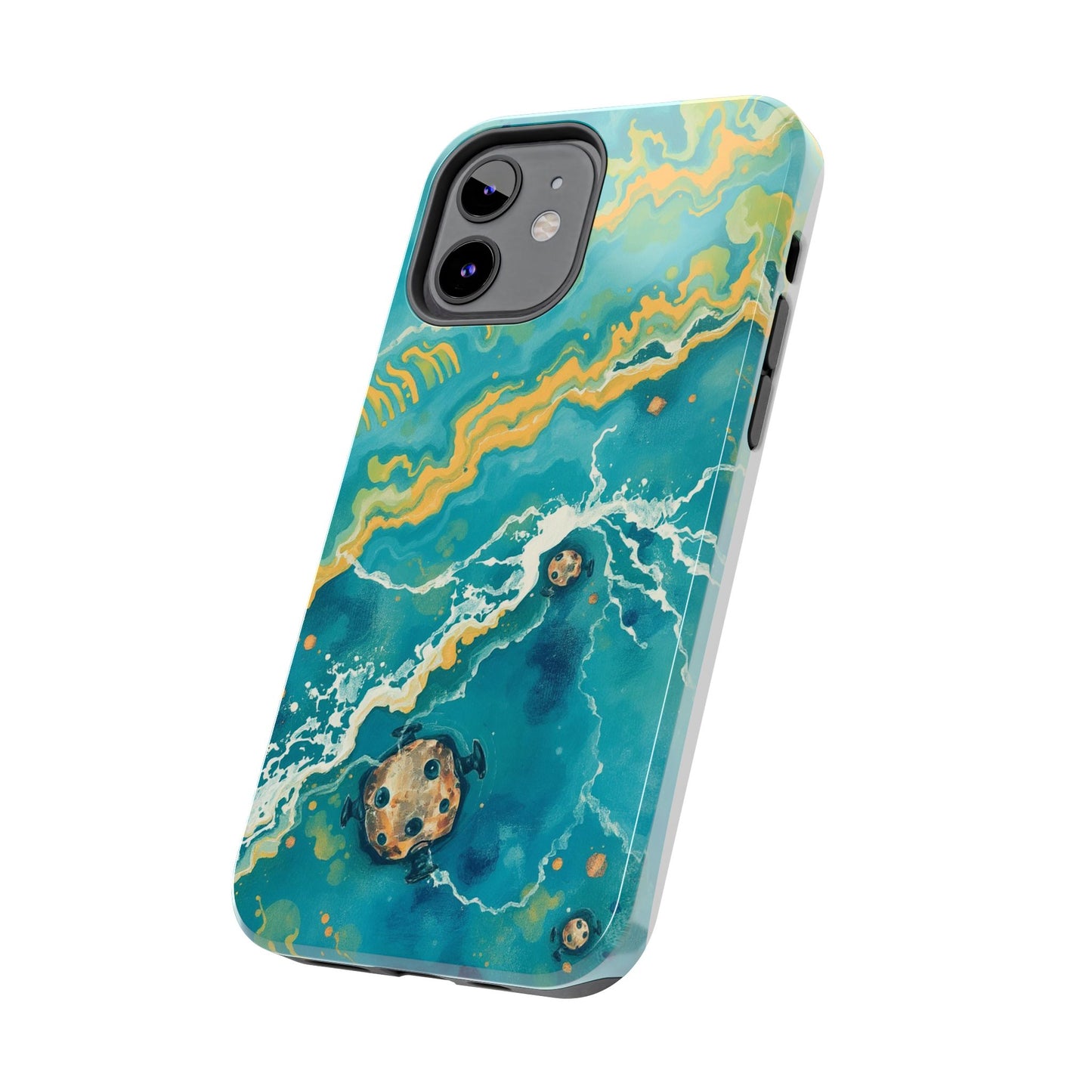 Ocean Wave Tough Phone Case – Durable Protection with Abstract Art Design