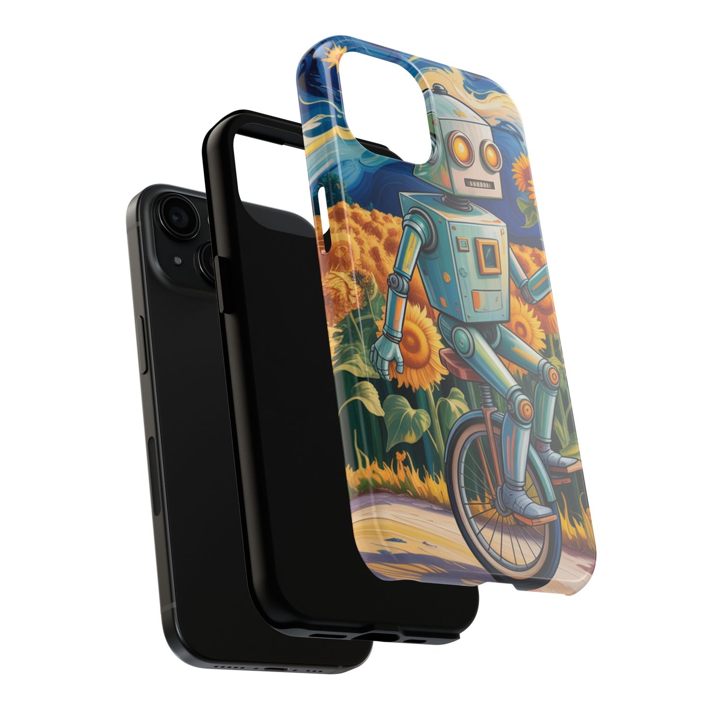Robot Cycle Tough Phone Case - Durable & Unique Design