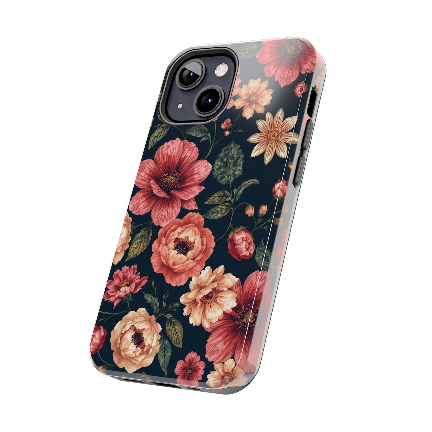 Spring Power! Floral Tough Phone Case - Durable Protection with Elegant Flower Design - for iPhone