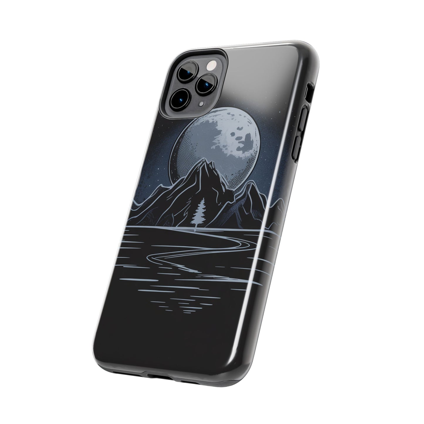 Moonlit Mountain Tough Phone Case Dark Fantasy