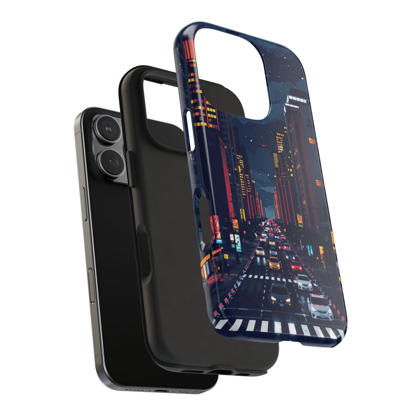 Urban Nightlife Tough Phone Case - Durable & Stylish Protection