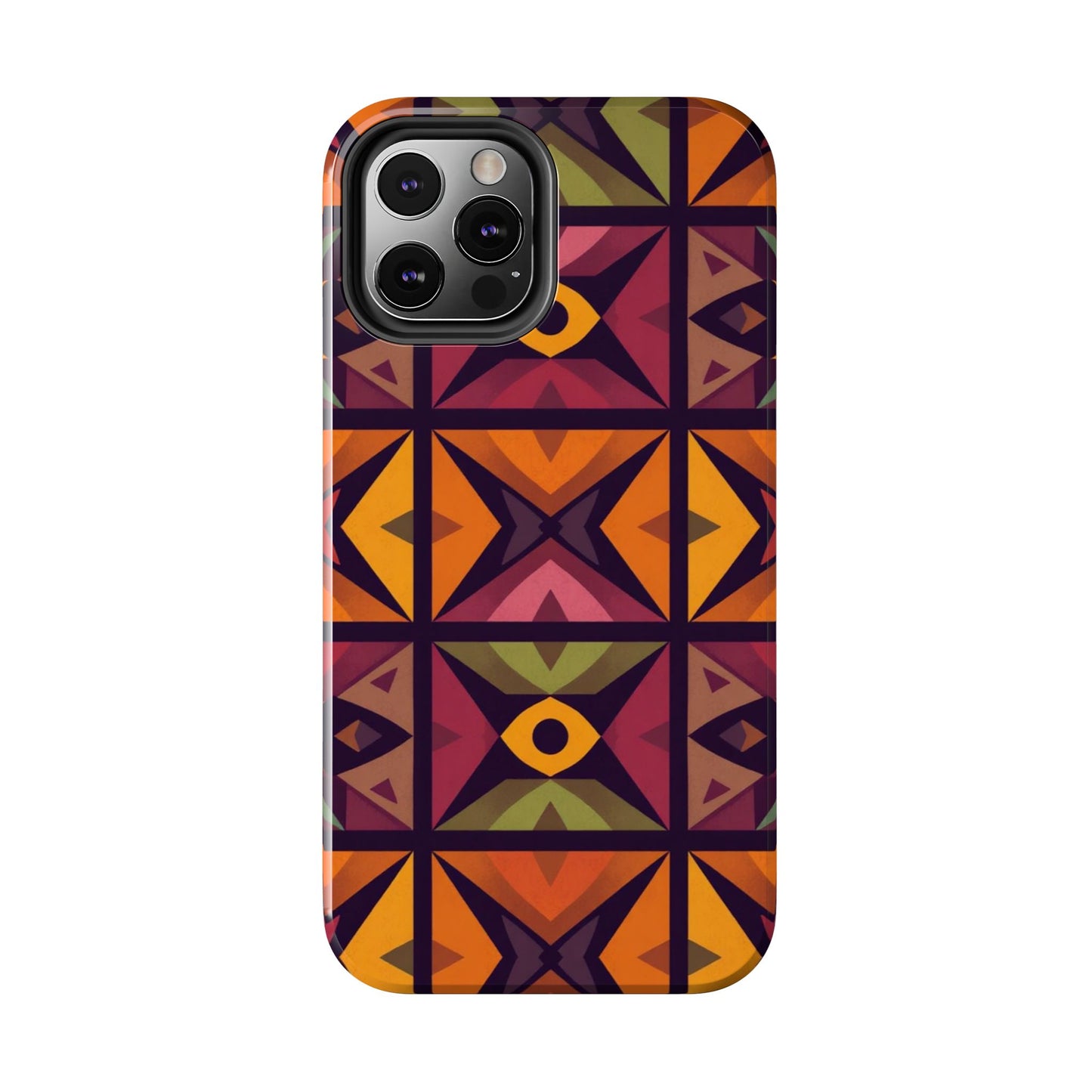 Vibrant Tribal Geometric Tough Phone Case - Colorful Protection for Your iPhone