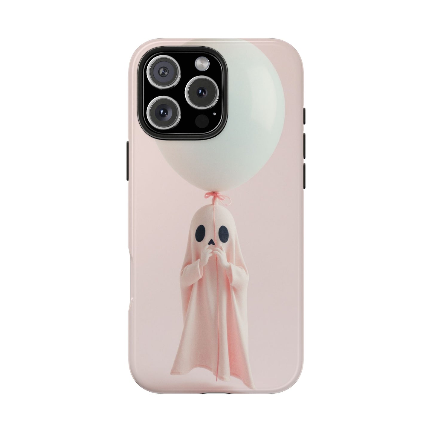 Cute Ghost Phone Case with Balloon - Tough Protection for Spooky Vibes
