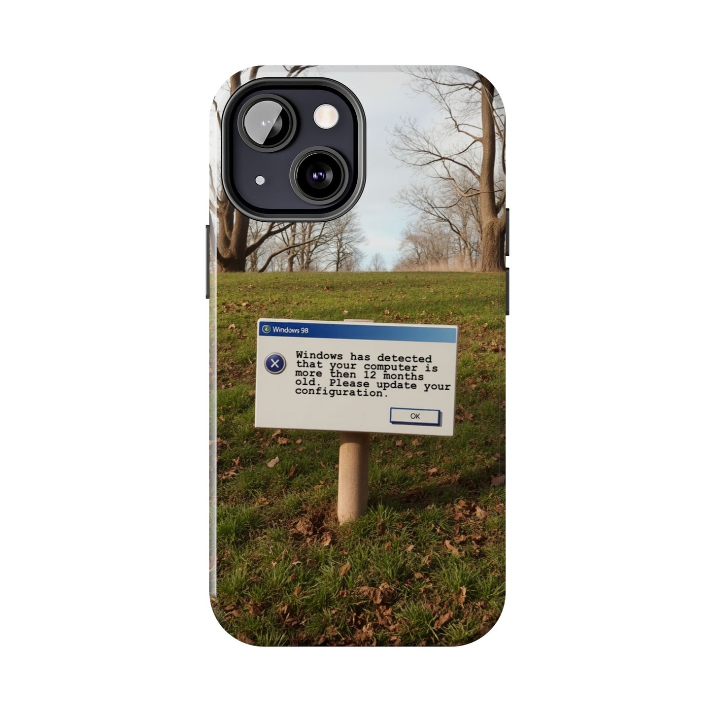 Durable Phone Case with Windows 98 Error Message Design - Perfect Gift for Tech Lovers
