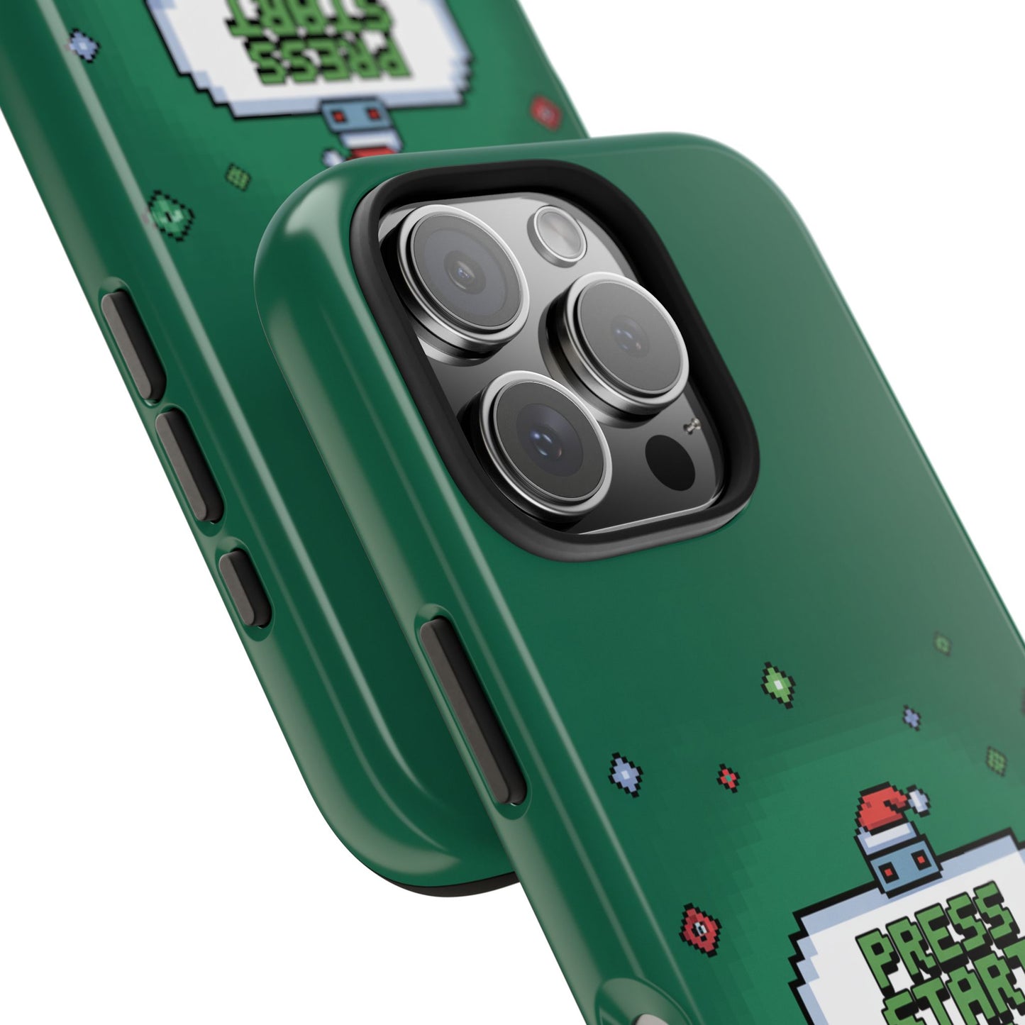 Christmas Pixel Gaming Phone Case - Press Start for Christmas Design