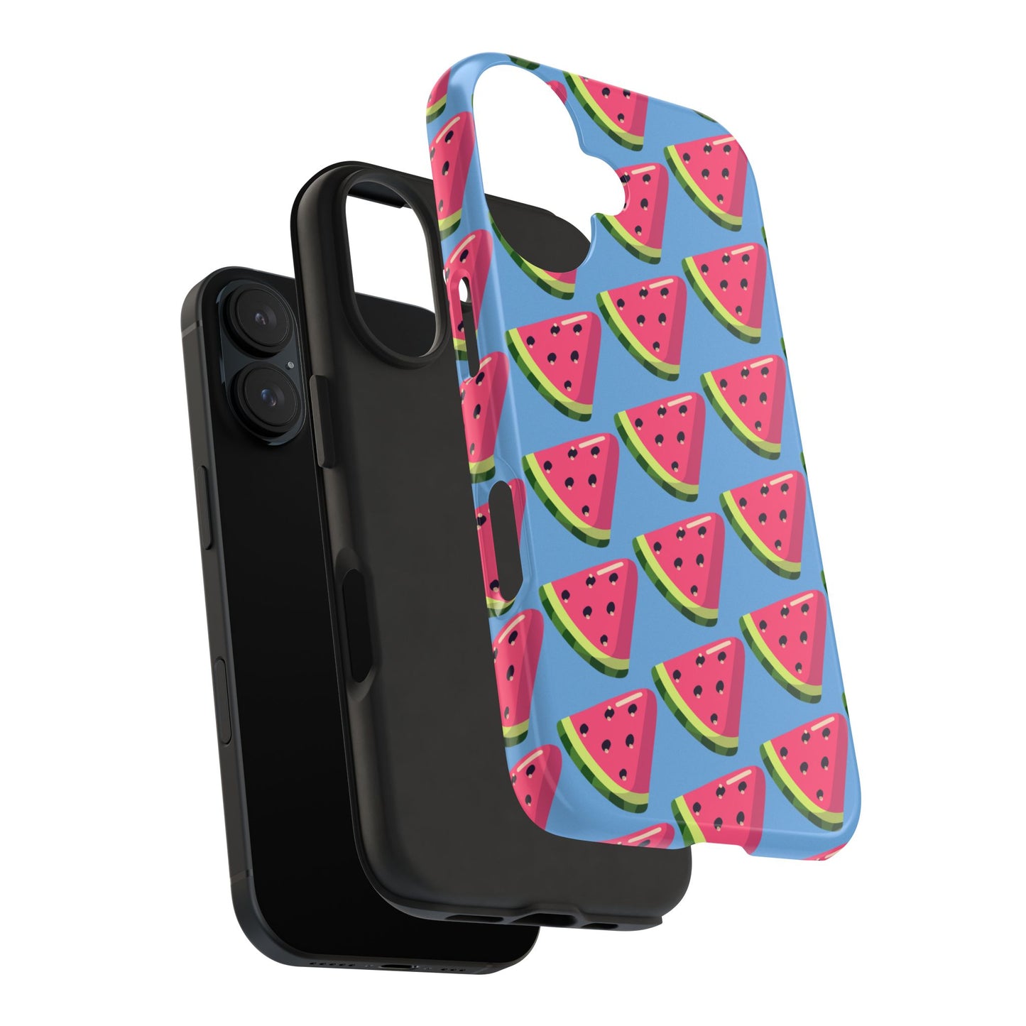 Watermelon Fun Tough Phone Case - Summer Vibes, Blue - for iPhone