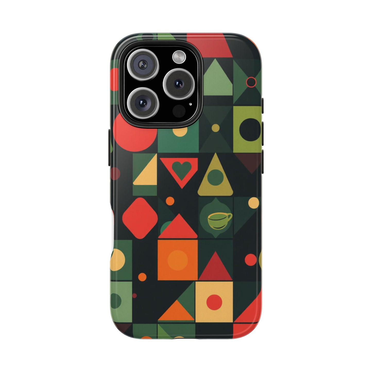 Vibrant Geometric Tough Phone Cases – Stylish Protection for Trendsetters - for iPhone