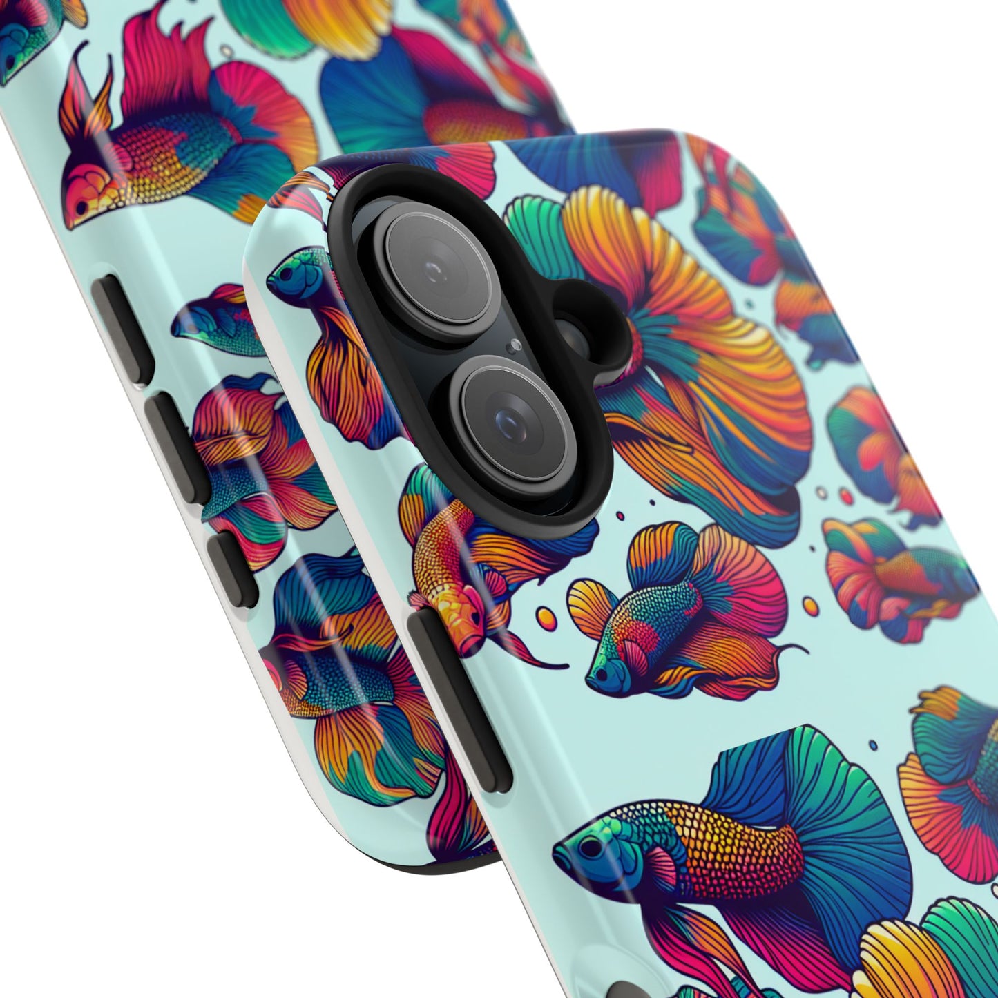 Colorful Fish Pattern Tough Phone Case - Aquatic Lovers - for iPhone