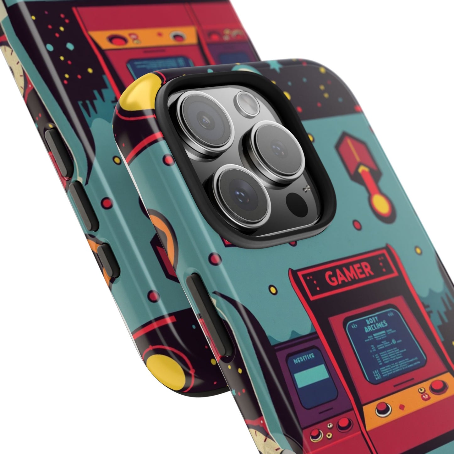 Retro Gamer Tough Phone Case - Vibrant Arcade Design for Gaming Enthusiasts - for iPhone