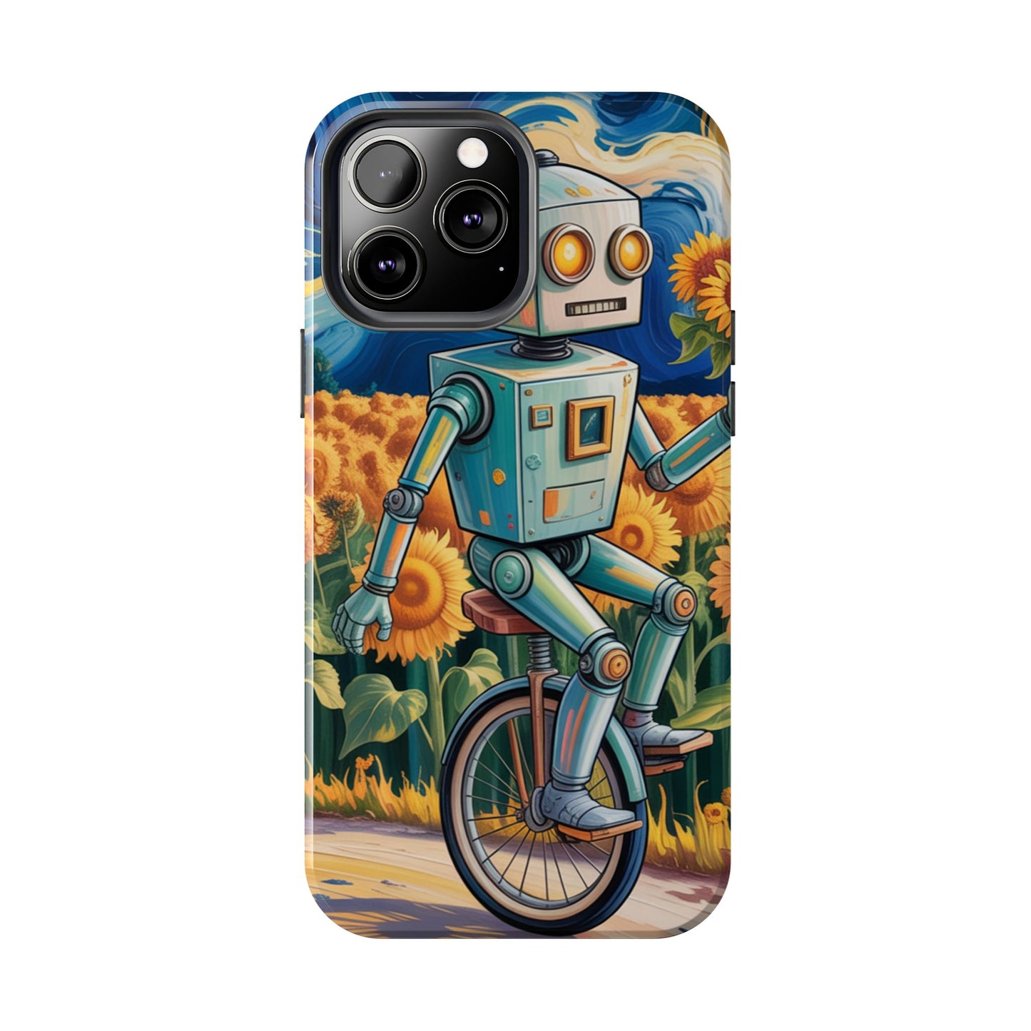 Robot Cycle Tough Phone Case - Durable & Unique Design