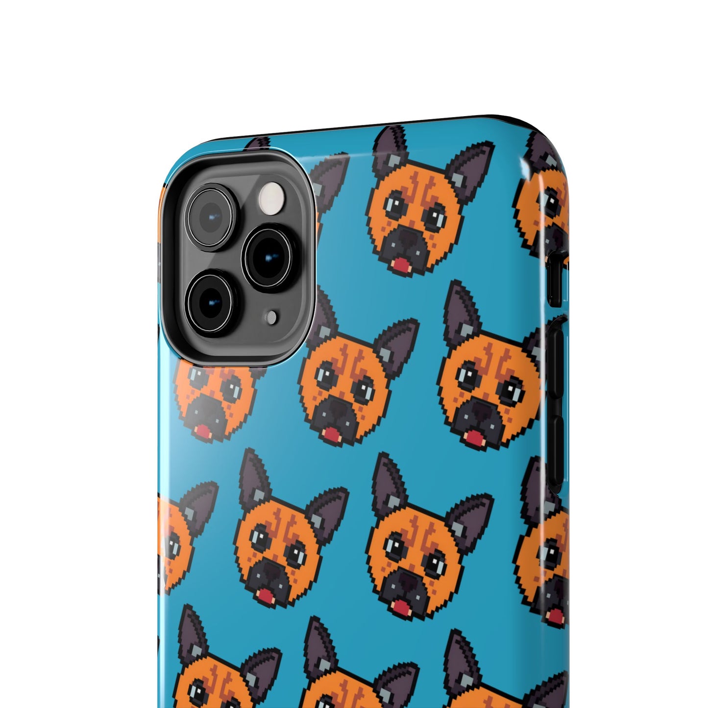 Cute Orange Dog Pixel Art Pattern Tough Phone Case - Fun & Durable Protection - for iPhone