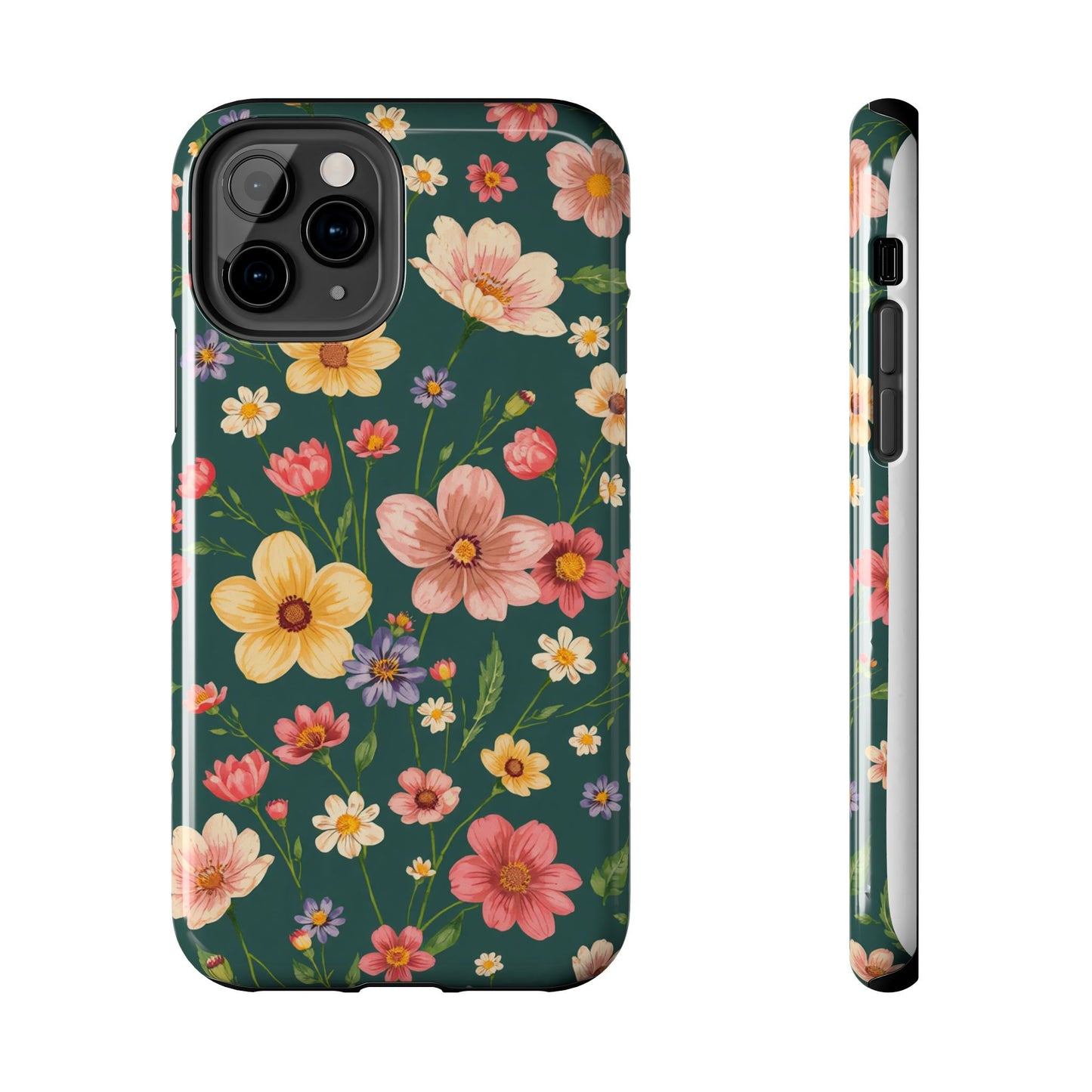 Vintage Spring Flowers Tough Phone Case - Durable Protection for iPhone
