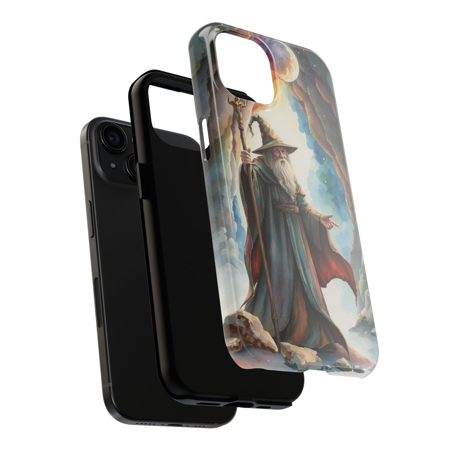 Magical Wizard Phone Case - Tough, Durable Phone Cover for Fantasy Lovers, Geek Gift, Unique Design, Celestial Phone Accessory