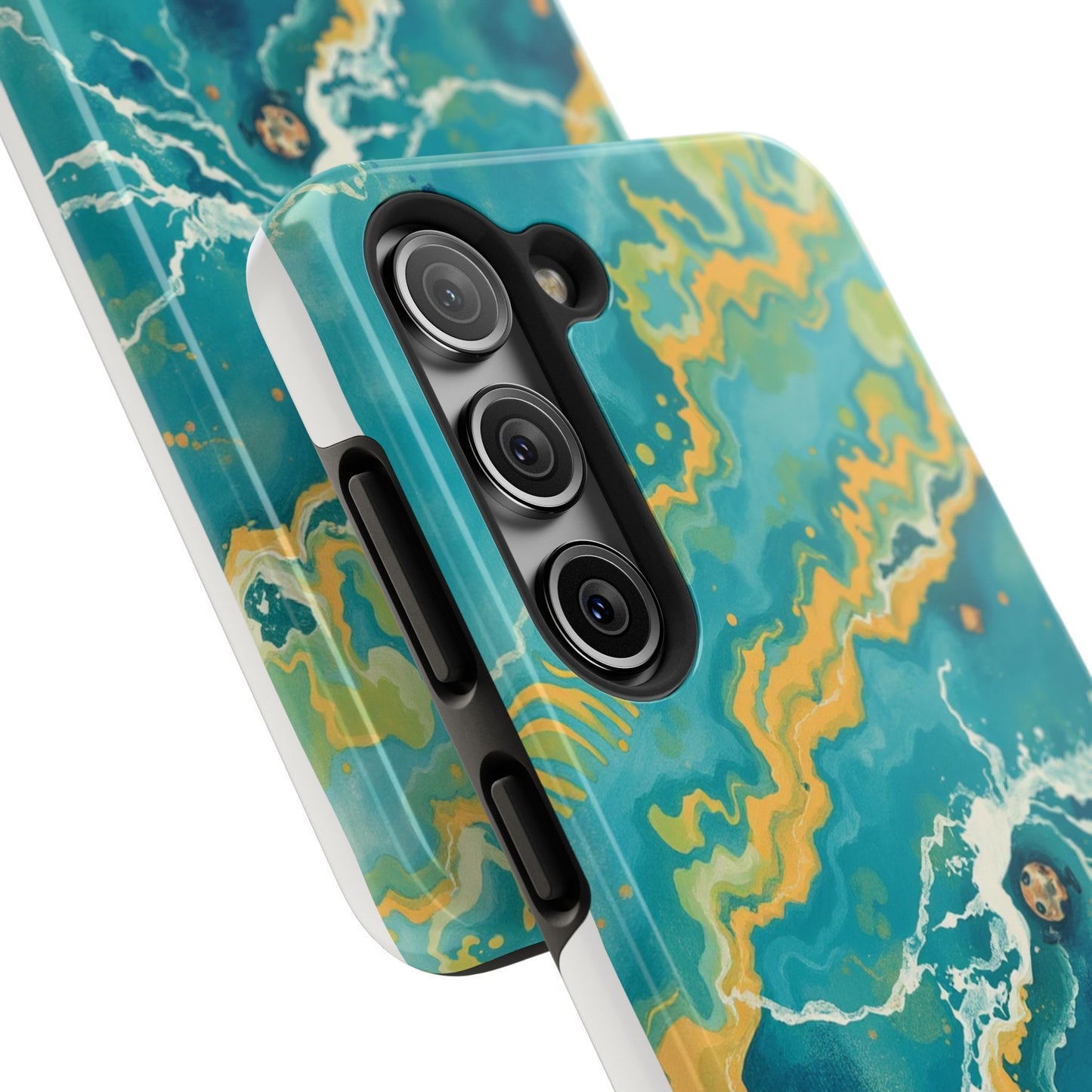 Ocean Wave Tough Phone Case – Durable Protection with Abstract Art Design