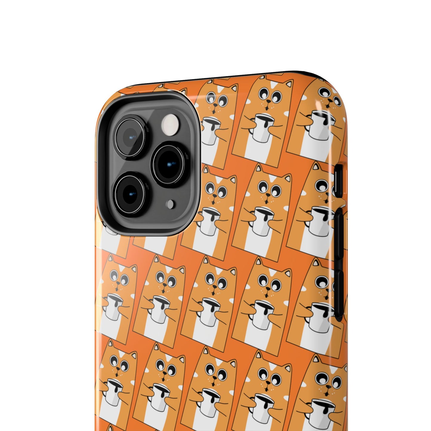 Coffee Cat Tough Phone Case – Durable, Fun, Perfect for Pet Lovers - for iPhone