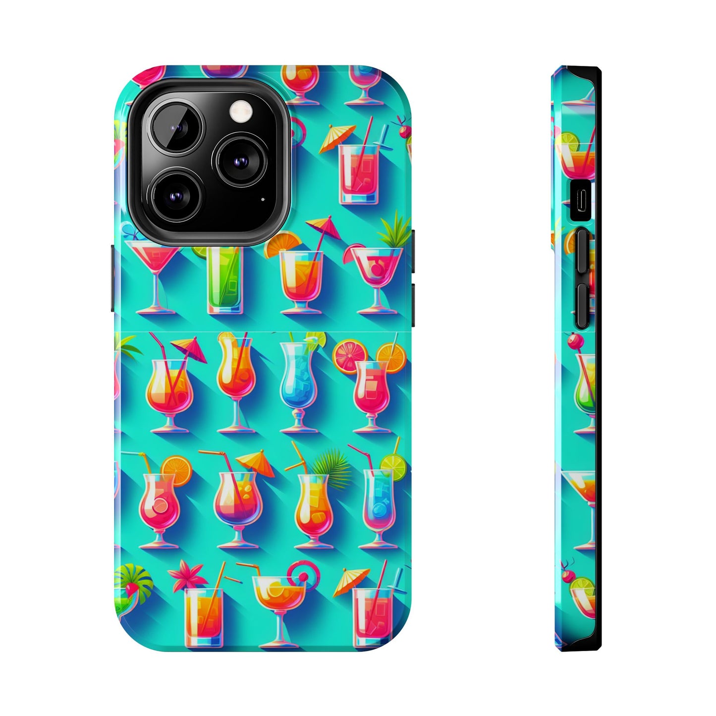 Cocktail Party Phone Case - Fun & Colorful Design for Summer Vibes - for iPhone