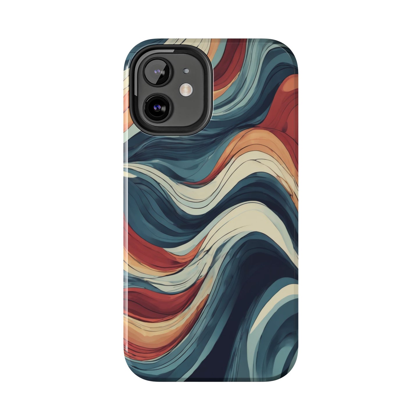 Abstract Wave Tough Phone Case | Stylish Protection for Daily Use - for iPhone