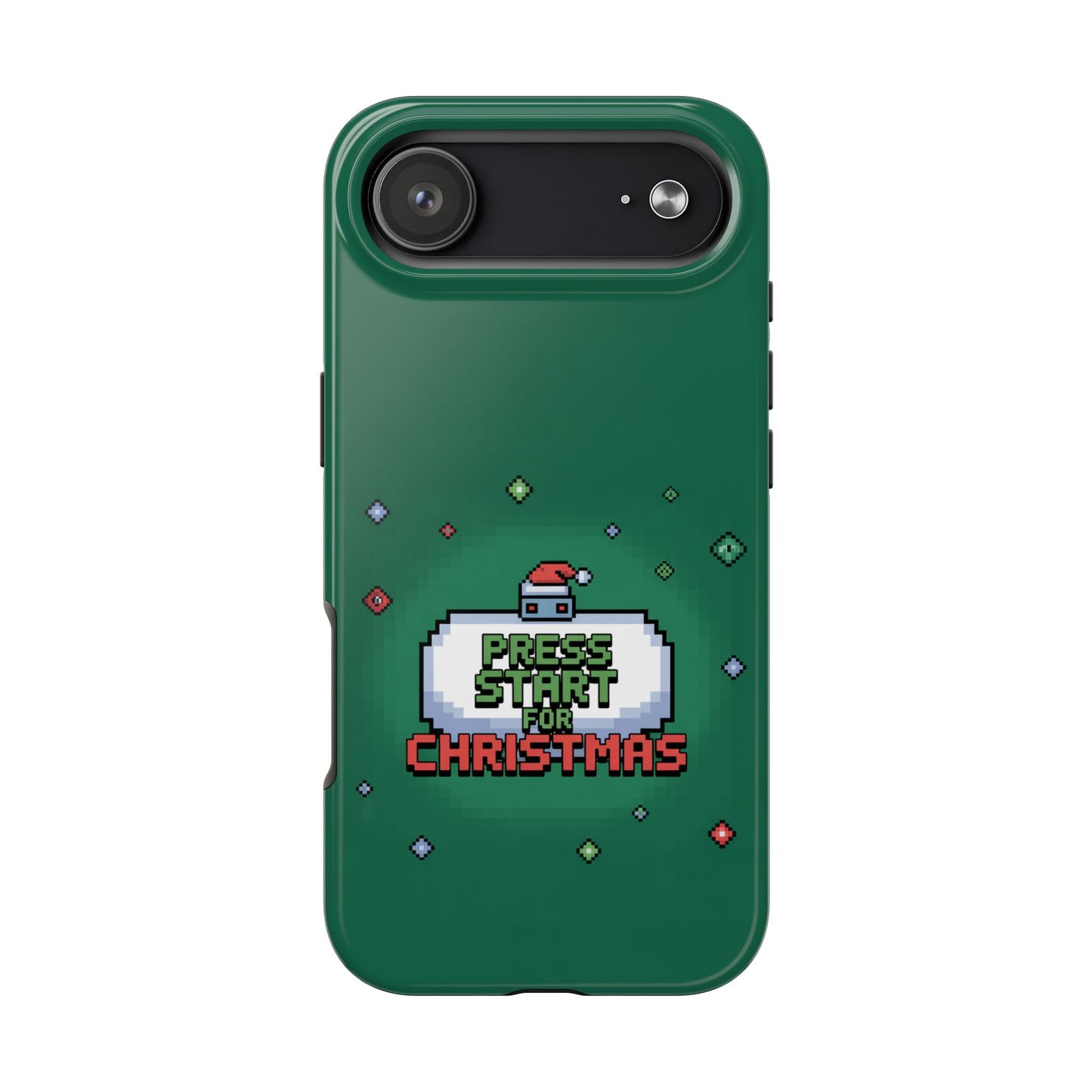 Christmas Pixel Gaming Phone Case - Press Start for Christmas Design