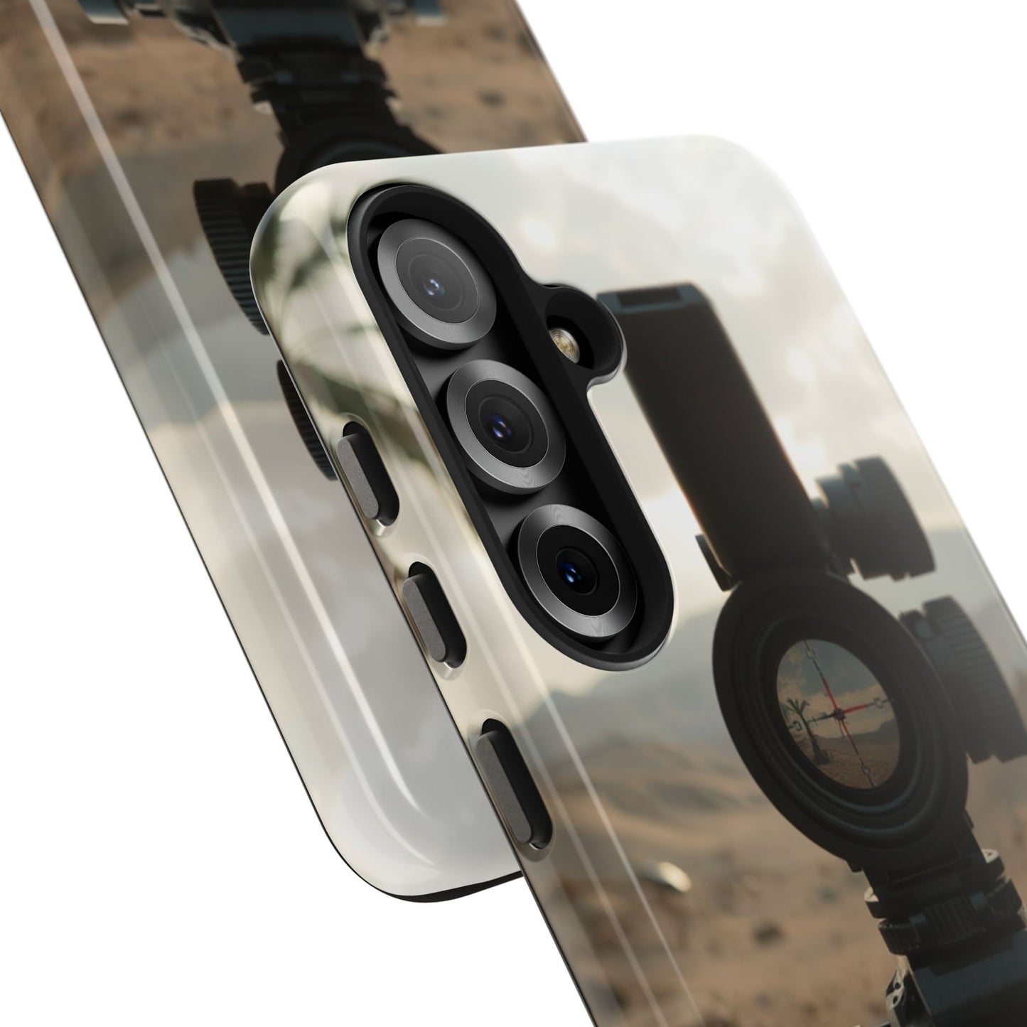 Tough Phone Case with Sniper Scope Design - Durable & Stylish Protection for Outdoors Enthusiasts