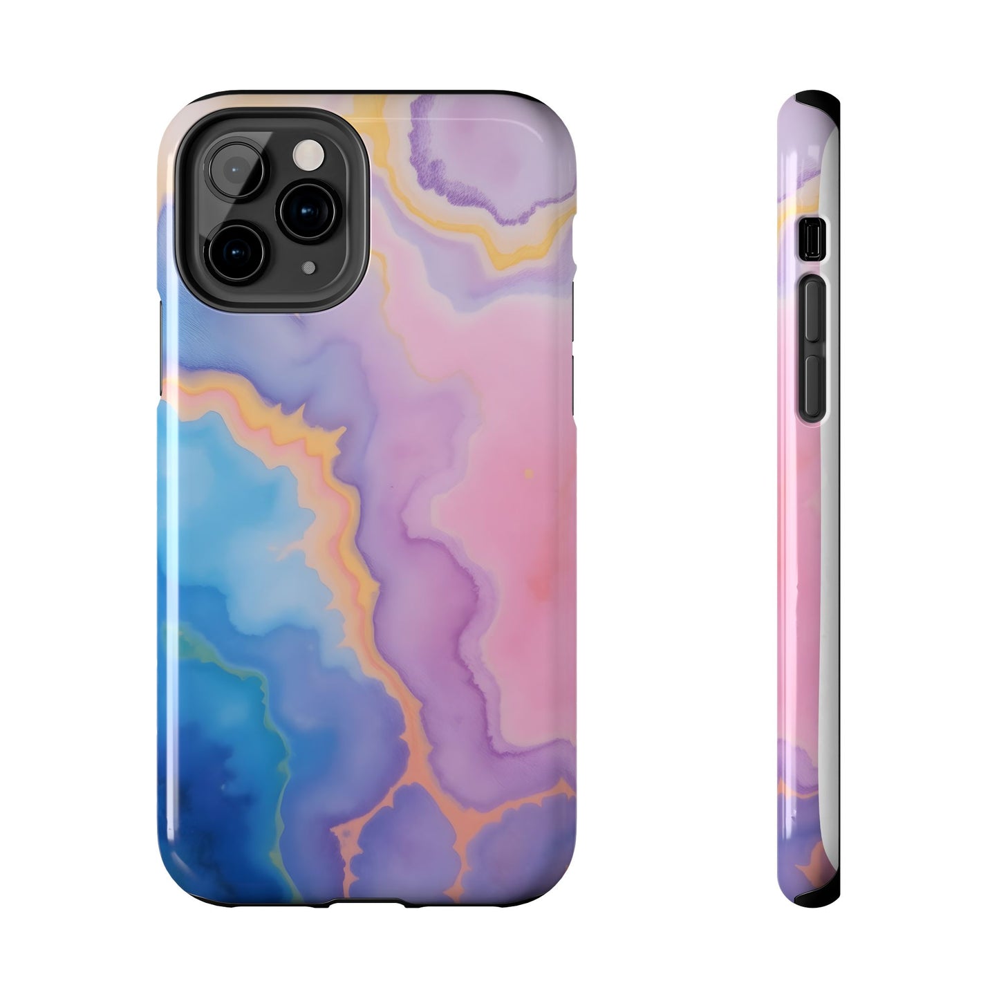 Watercolor Abstract Colors Tough Phone Case - Protective Cover for iPhone