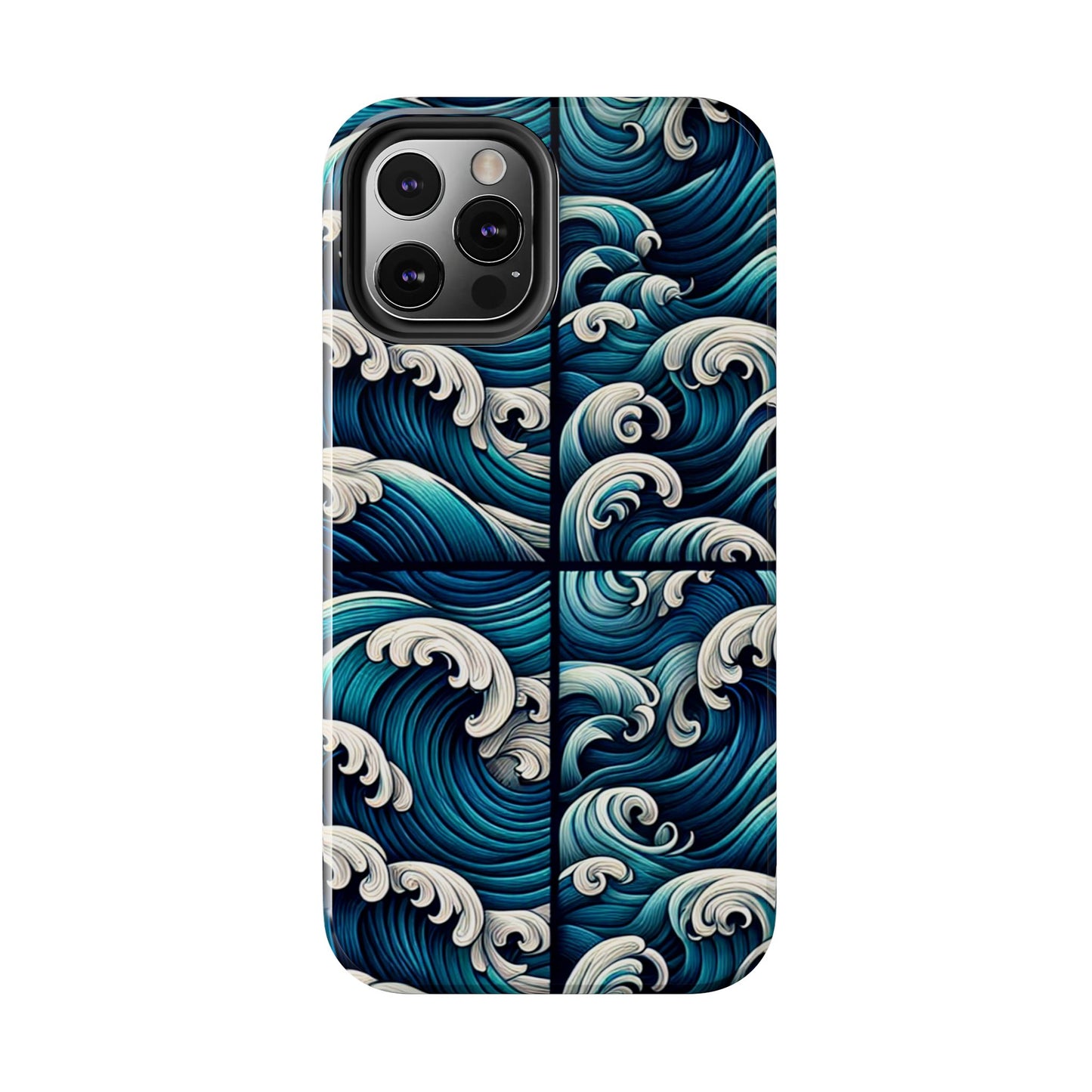 Ocean Waves Tough Phone Case - Durable Protection with Artistic Design - for iPhone