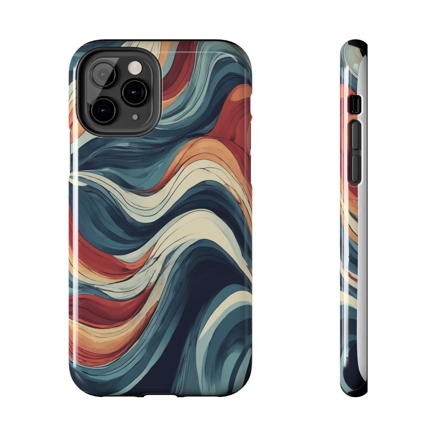 Abstract Wave Tough Phone Case | Stylish Protection for Daily Use - for iPhone