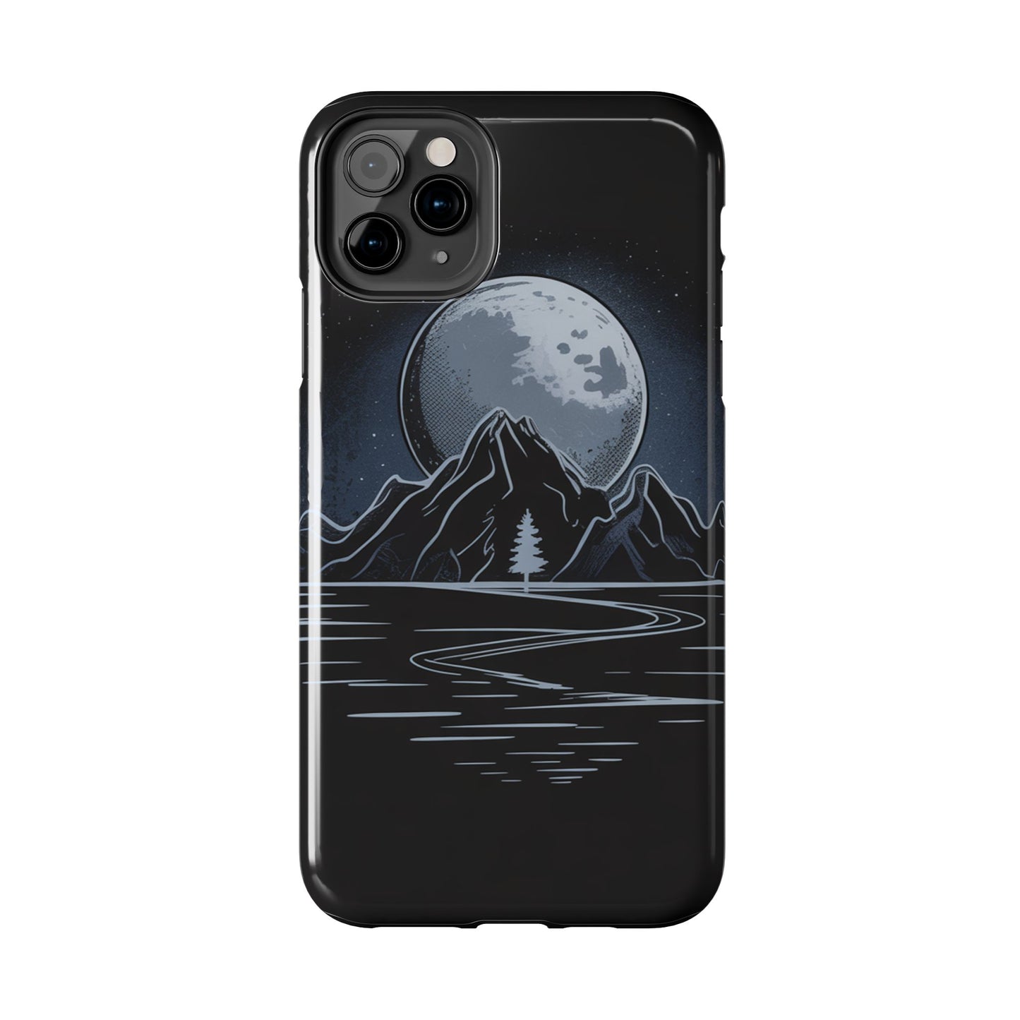Moonlit Mountain Tough Phone Case Dark Fantasy