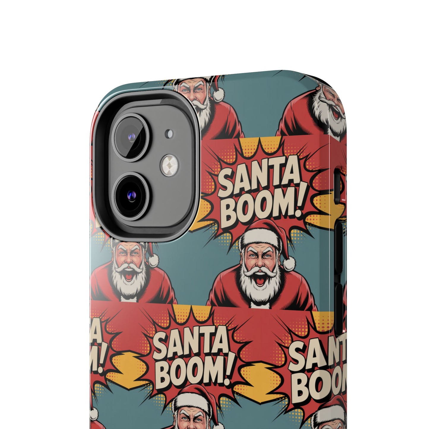 Festive Santa Boom Pattern Tough Phone Case