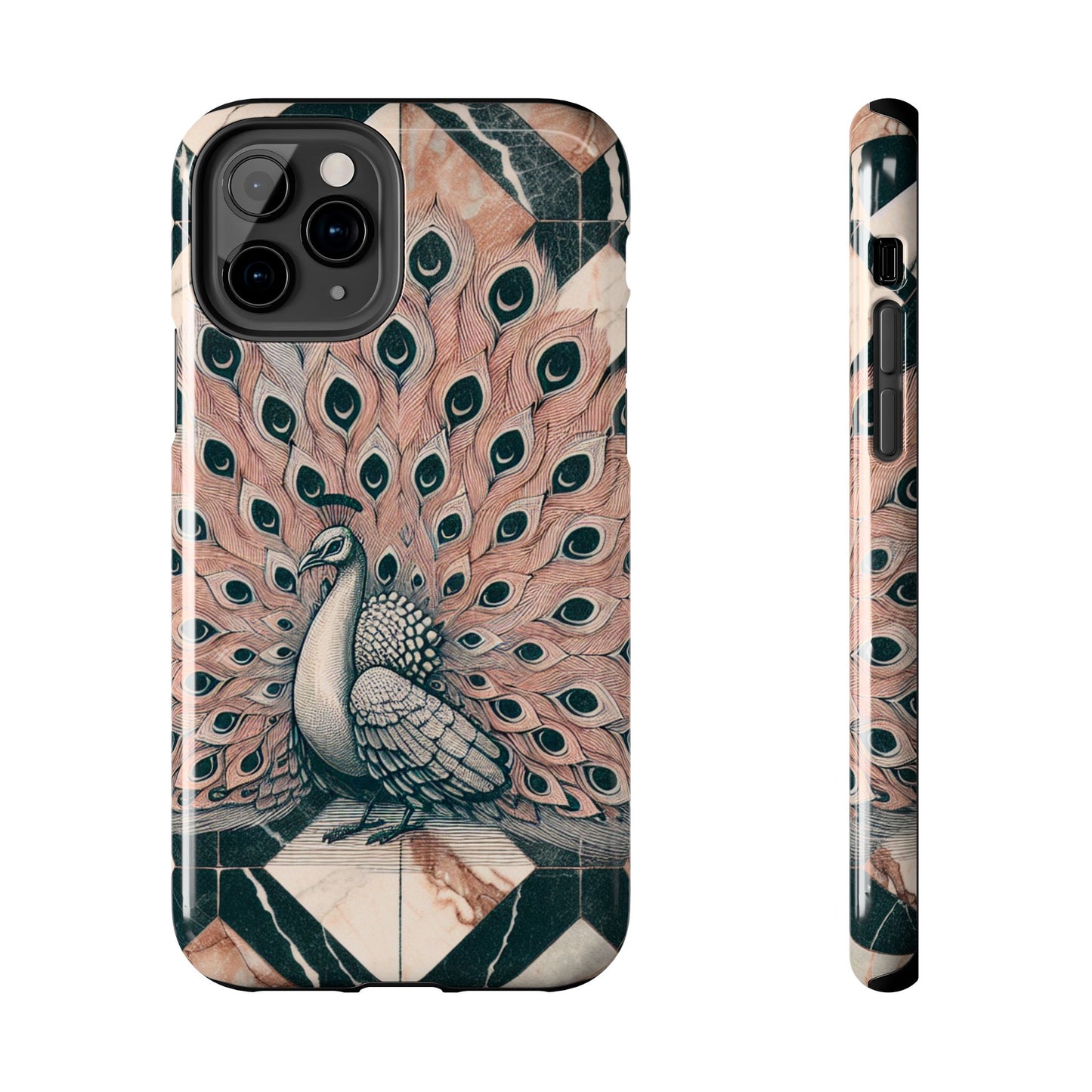 Peacock Tough Phone Case | Stylish & Durable Artwork - for iPhone