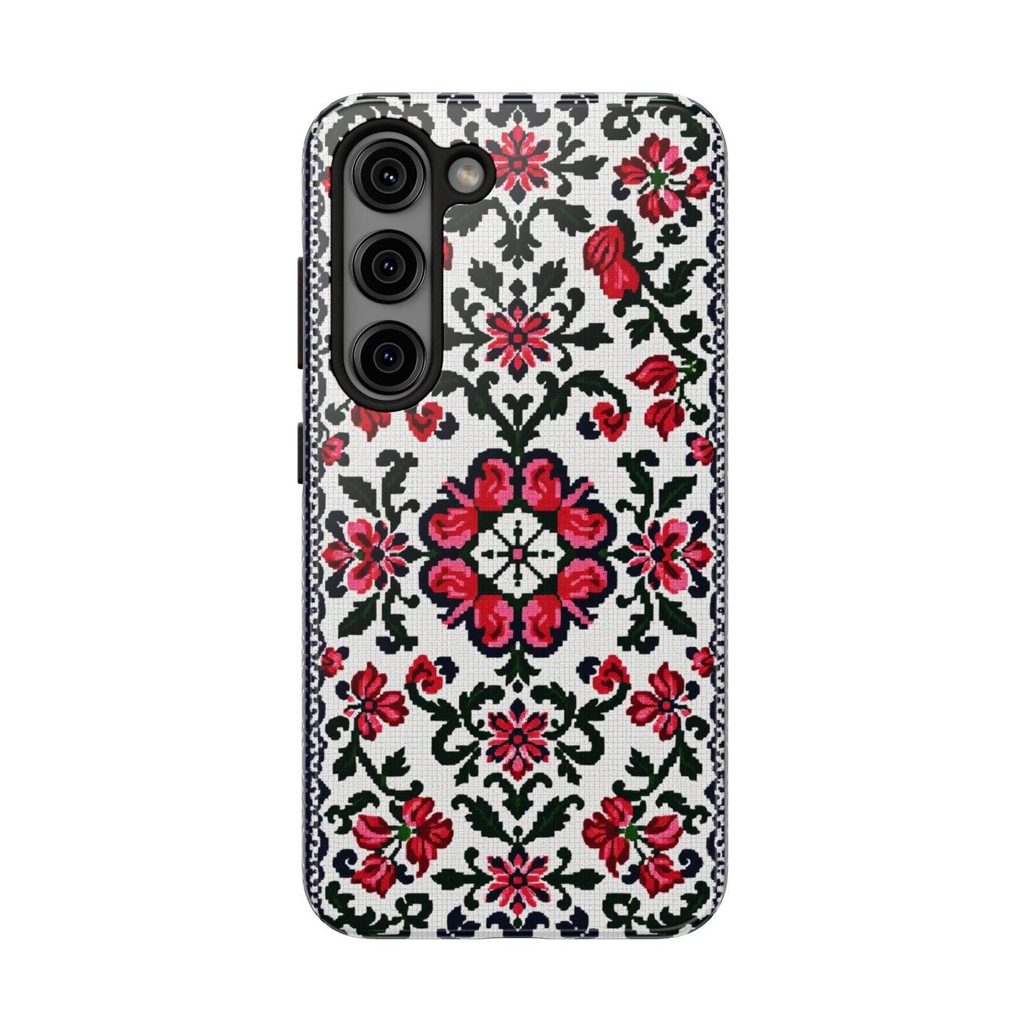 Traditional Knit Floral Design | Tough Phone Case - Durable Protection for iPhone