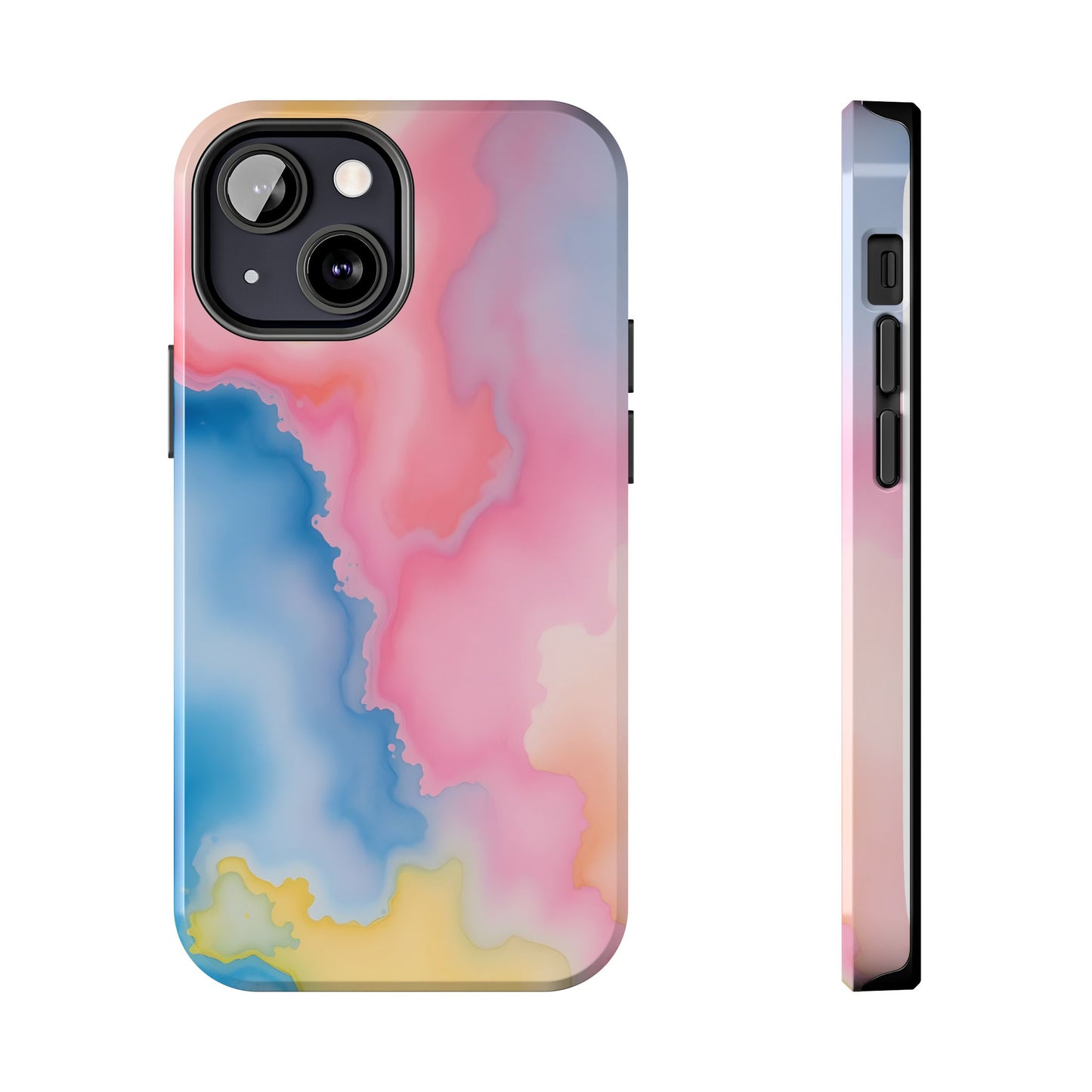 Painted Watercolor Tough Phone Case - Durable Protection with Artistic Vibes - for iPhone