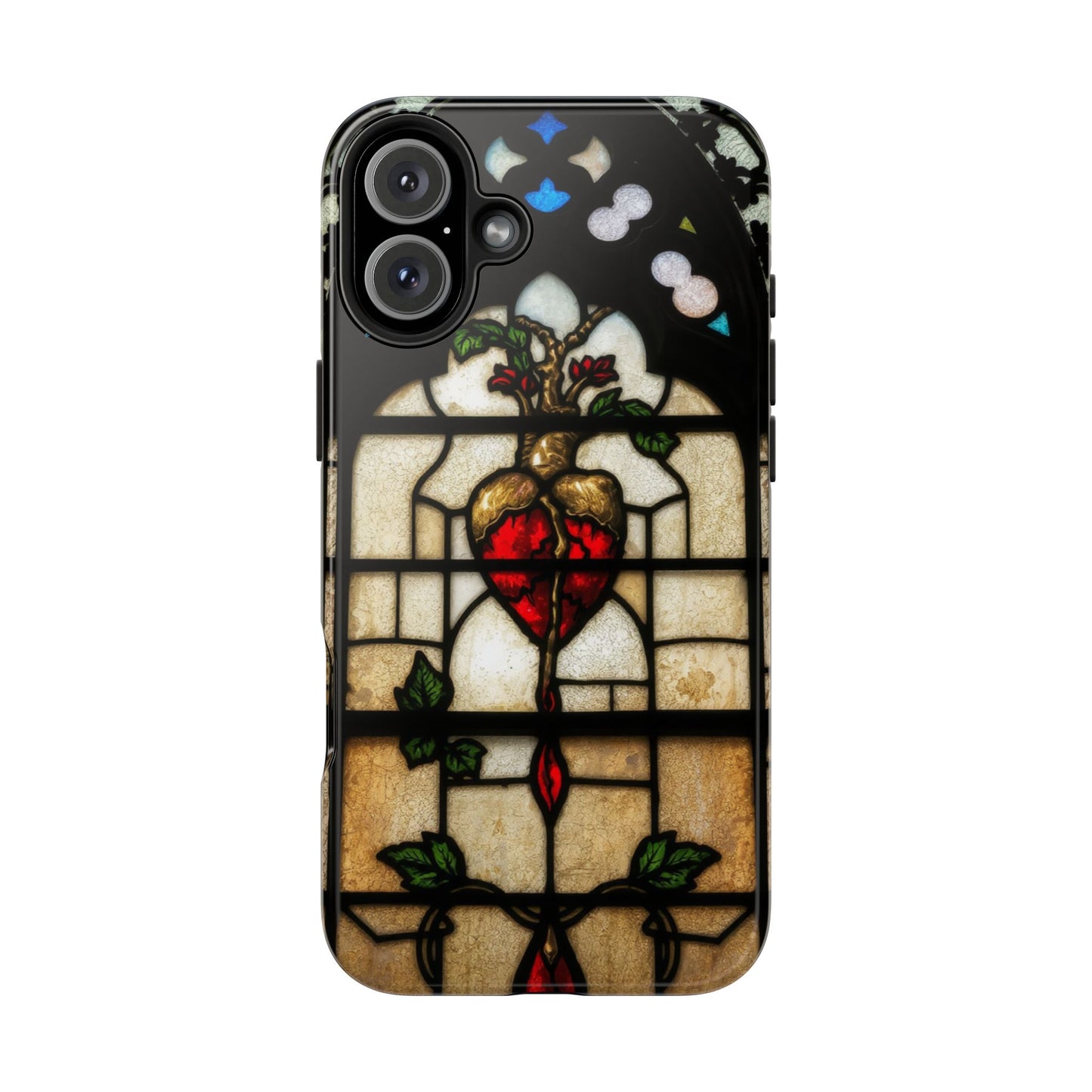 Stained Glass Heart Tough Phone Case - Unique Design for Protection & Style