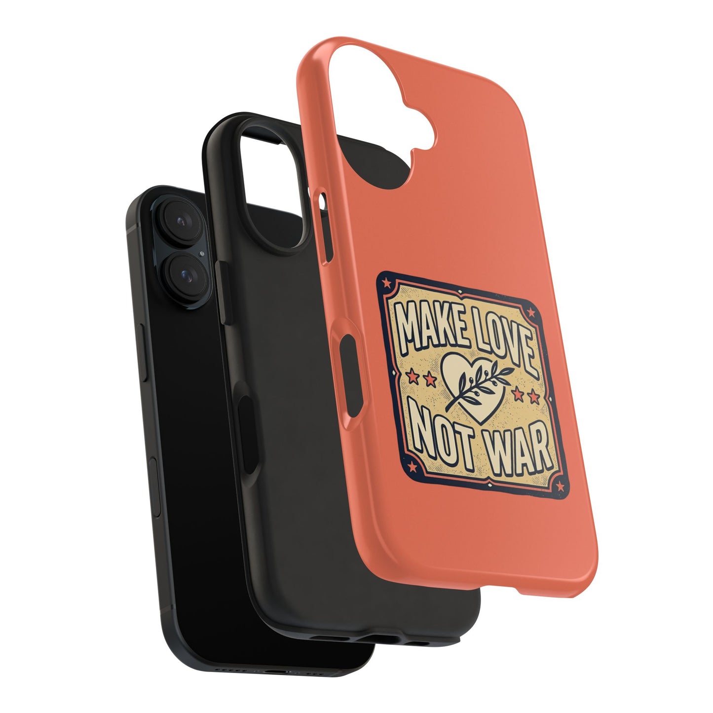 Make Love Not War Tough Phone Case for iPhone