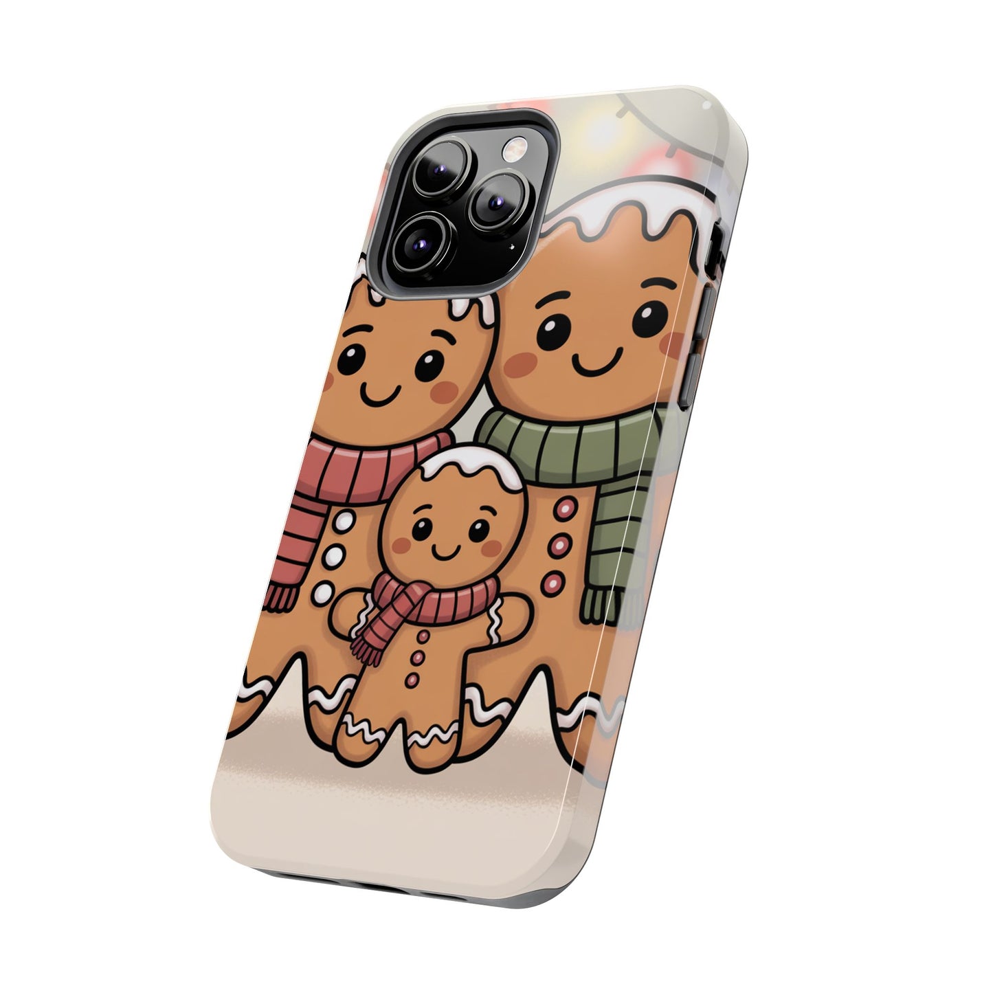 Gingerbread Cartoon Family Tough Phone Case – Festive Holiday Protection