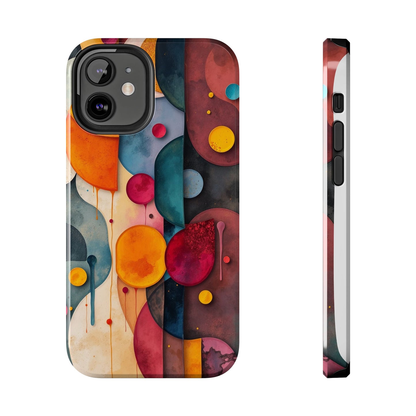 Artistic Tough Phone Cases - Colorful Abstract Design for Trendy Protection - for iPhone