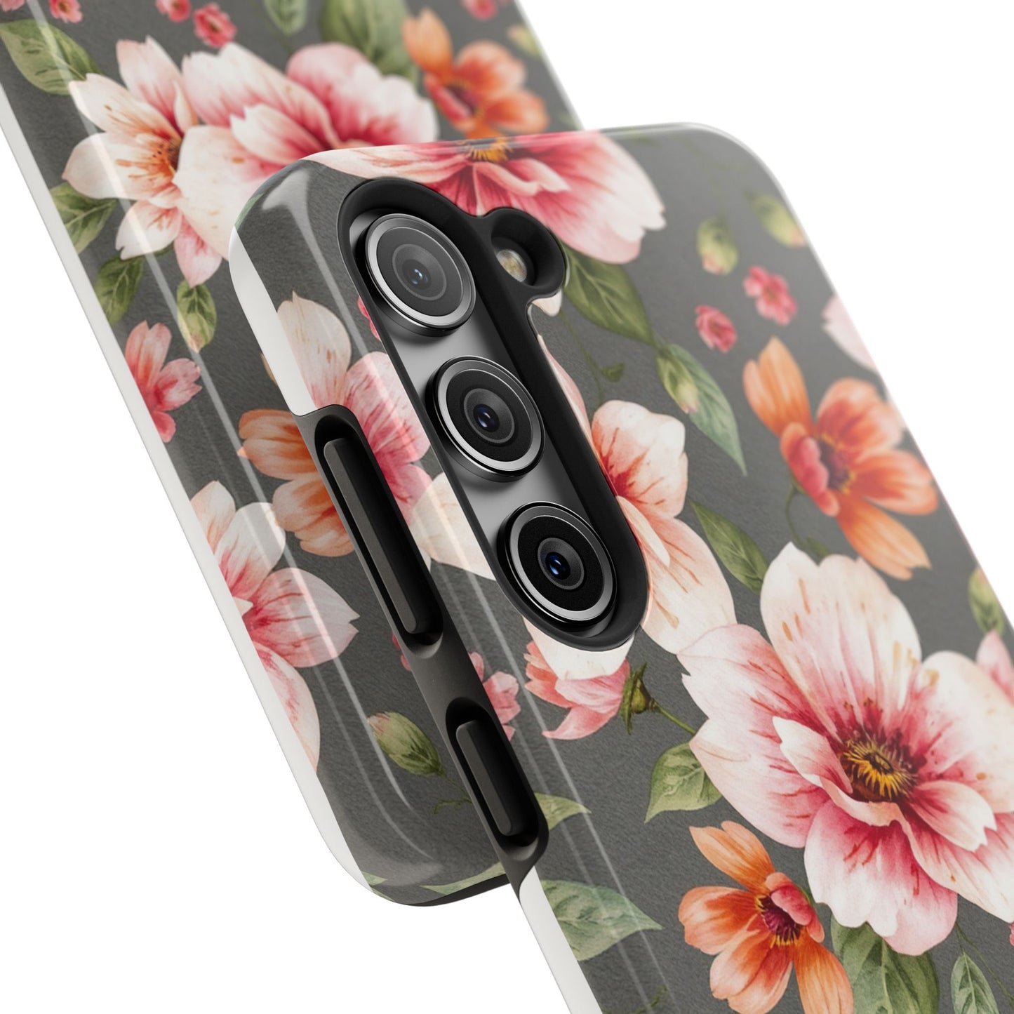 Floral Pink Tough Phone Case - Stylish & Durable Floral Design - for iPhone