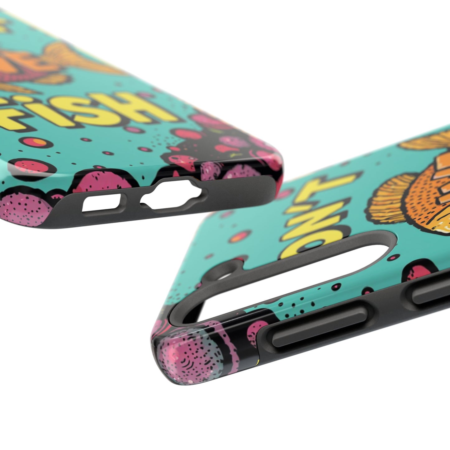 Catchy Fish-Themed Tough Phone Cases, Unique Gift for Fish Lovers, Durable Protection for Phones, Fun Aquatic Design, Ideal for Holidays