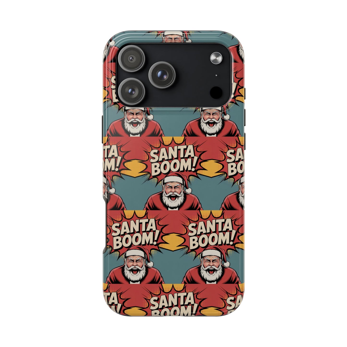 Festive Santa Boom Pattern Tough Phone Case